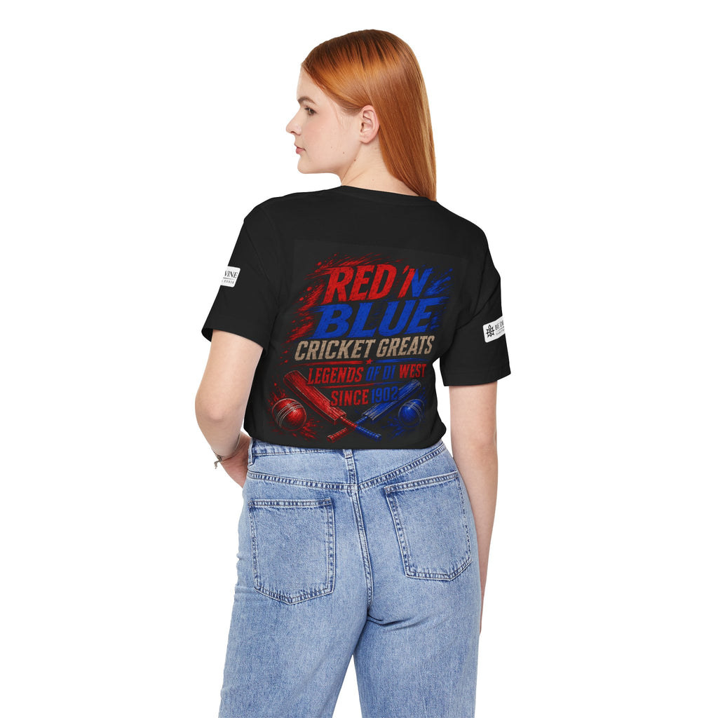 BE DIVINE™ Red ’N Blue Cricket Greats Tee