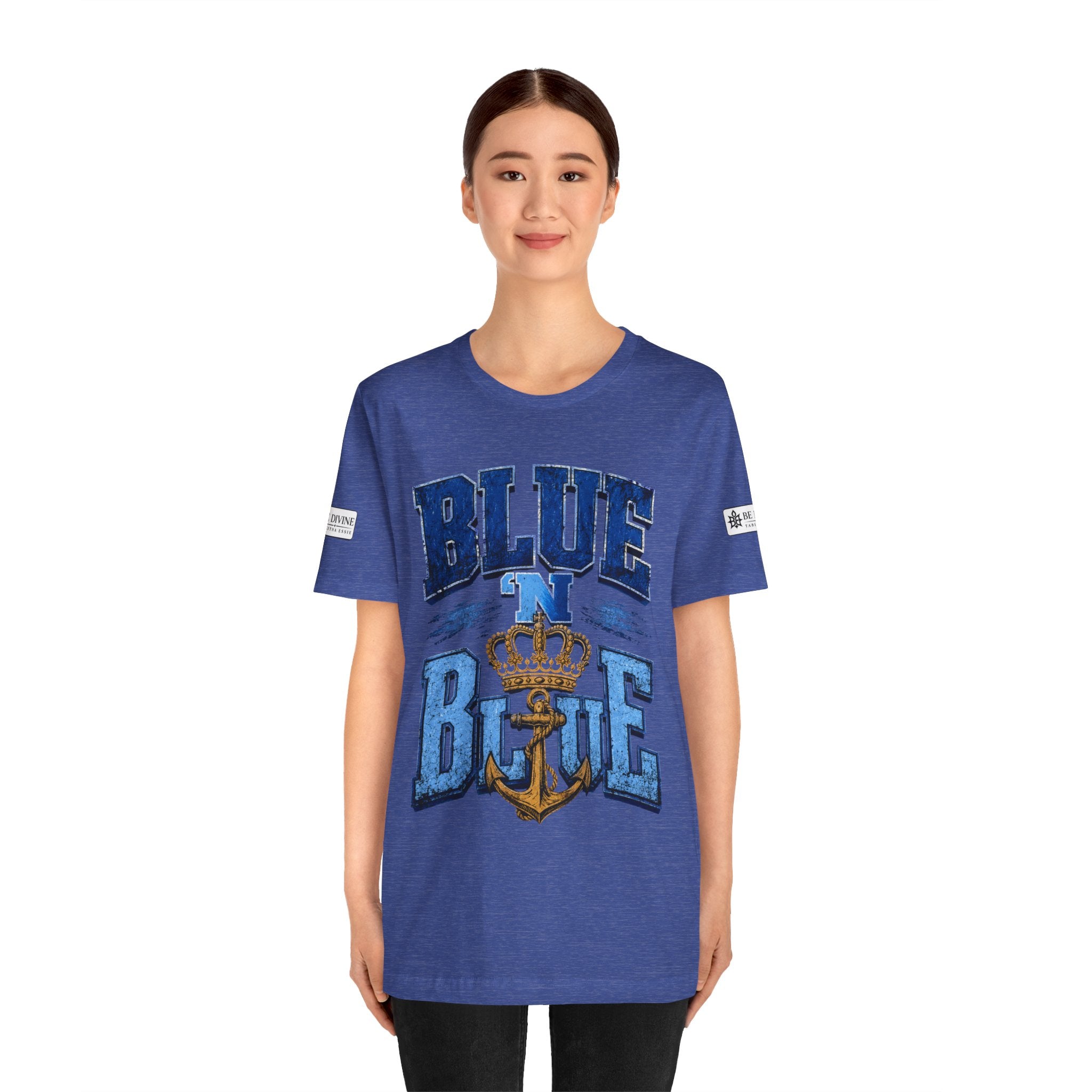 BE DIVINE™ BLUE 'N BLUE T-Shirt – Crown 'N Anchor Edition