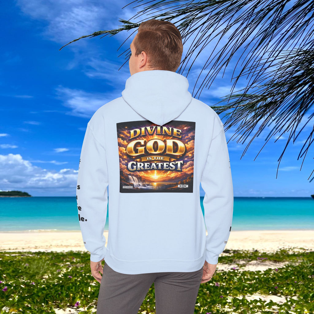 BE DIVINE™ Unisex Heavy Blend Hoodie – Divine God Is the Greatest Faith Statement Sweatshirt
