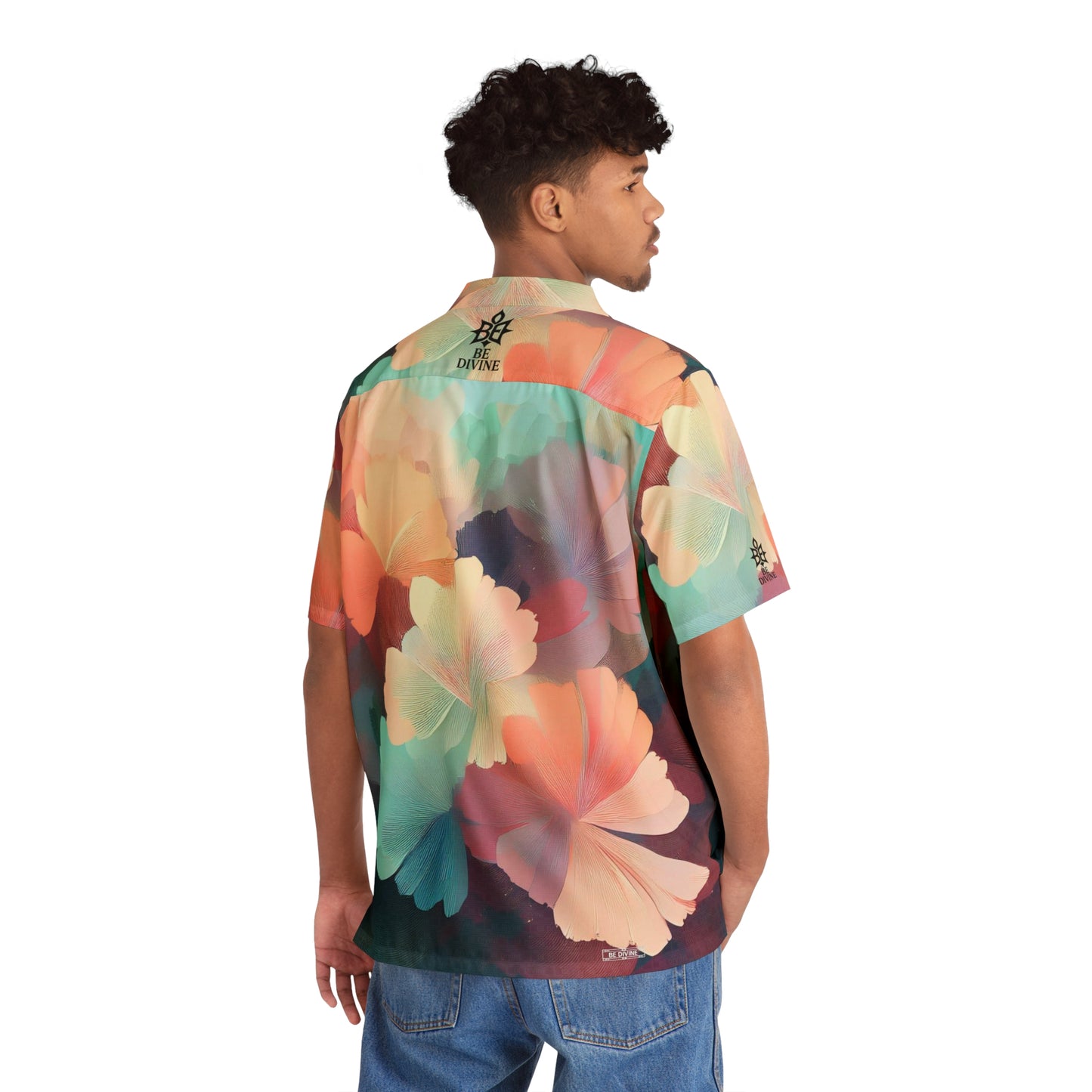 TABITHA ESSIE™ Abstract Bloom Hawaiian Shirt (AOP)