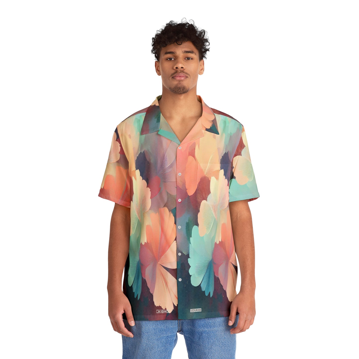 TABITHA ESSIE™ Abstract Bloom Hawaiian Shirt (AOP)