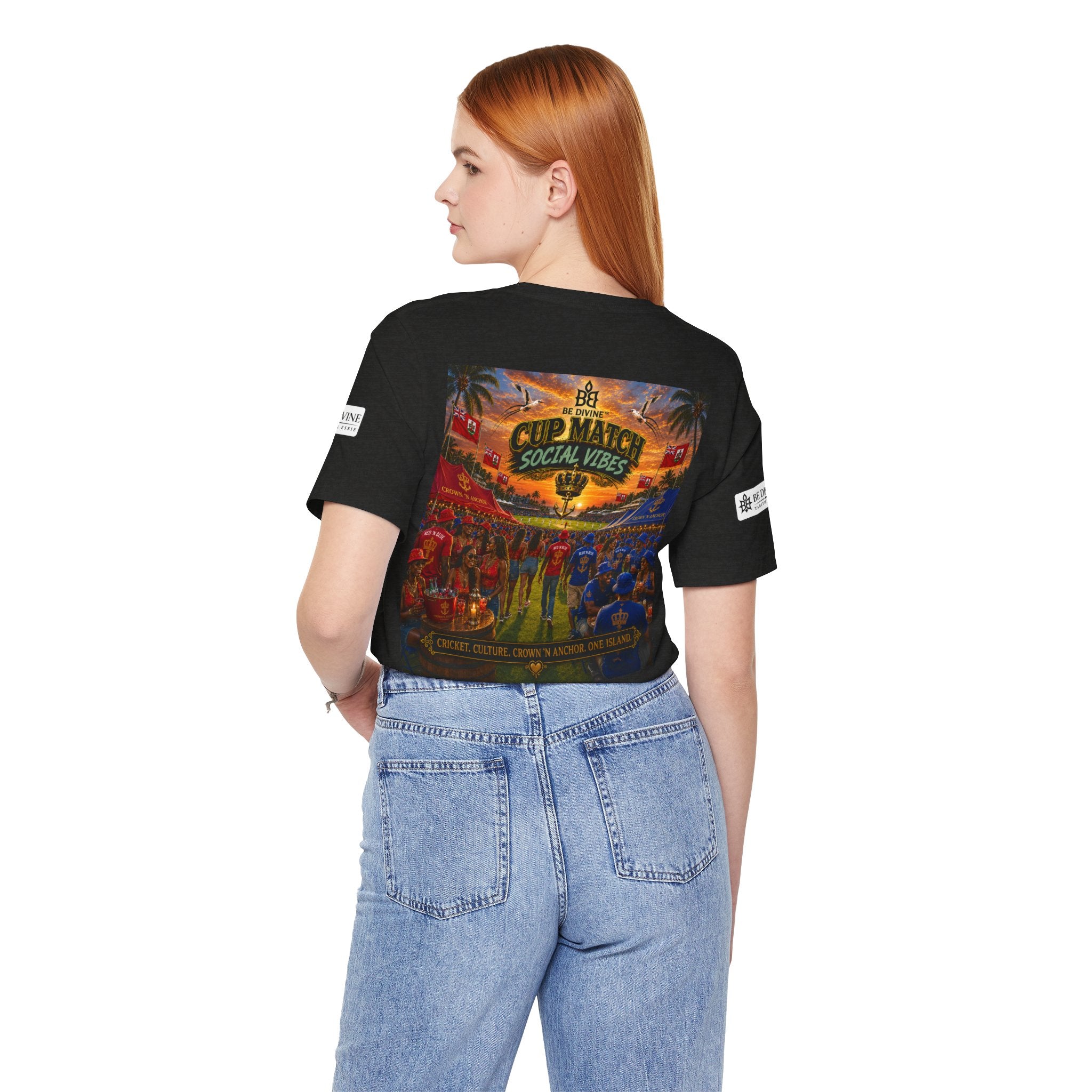 BE DIVINE™ Cup Match Social Vibes Tee – Crown 'N Anchor Edition