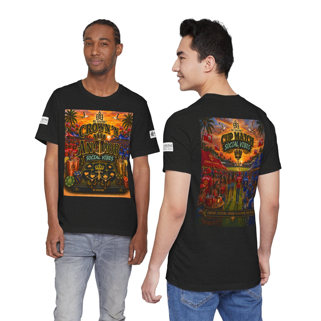 BE DIVINE™ Cup Match Social Vibes Tee – Crown 'N Anchor Edition
