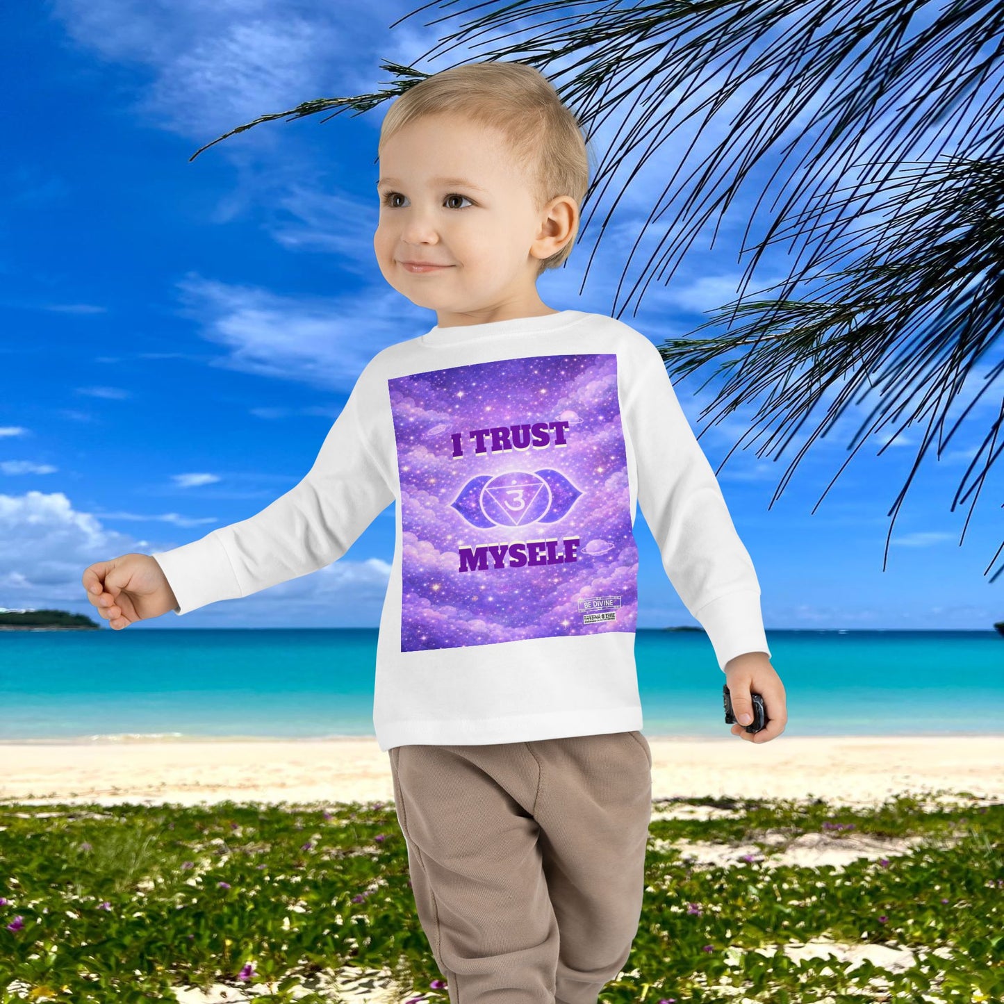 BE DIVINE™ Third Eye Chakra Toddler Long Sleeve Tee | Intuition & Inner Wisdom Shirt