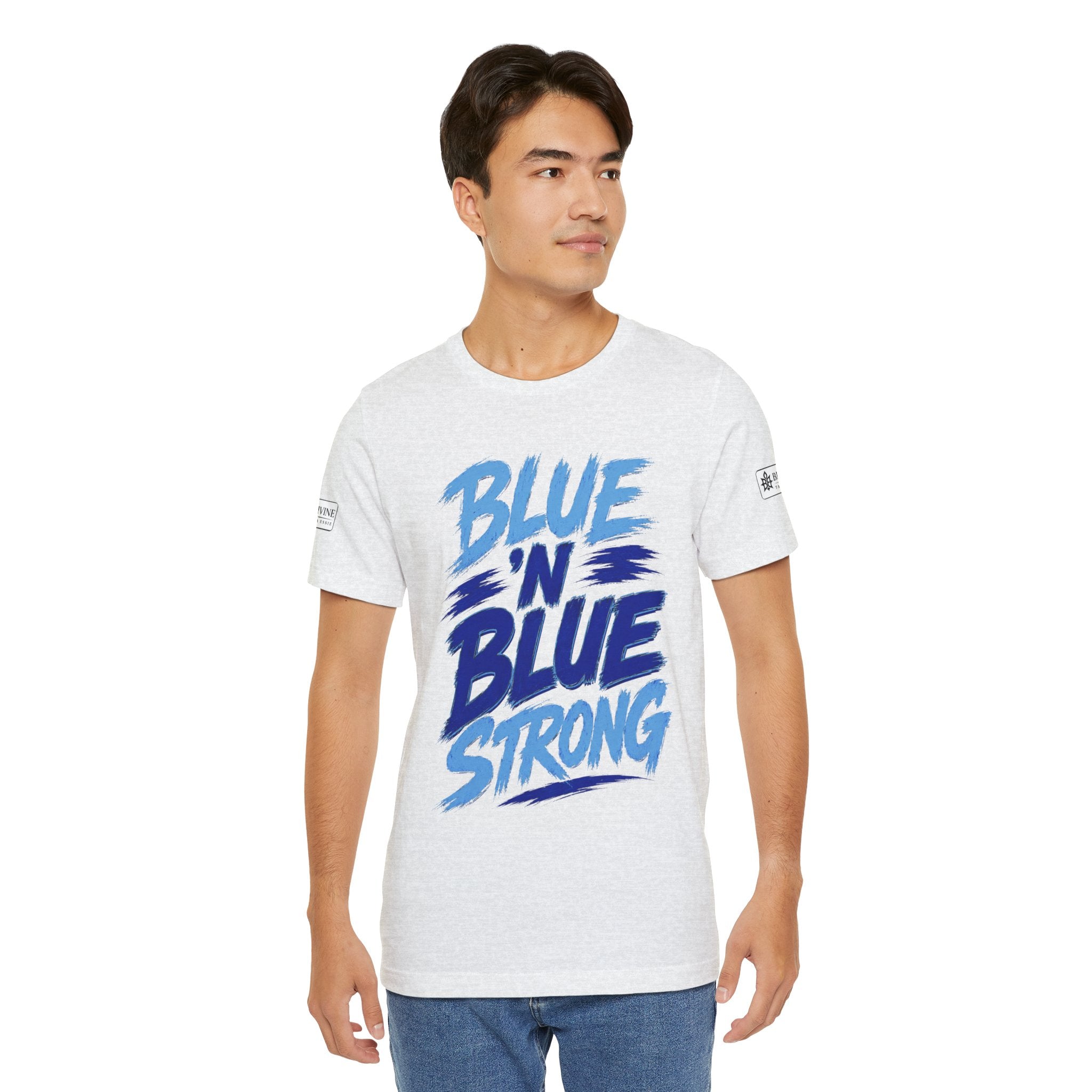 BE DIVINE™ Blue 'N Blue Strong Tee – Let's Gooo Baby Blue 'N Blue Edition