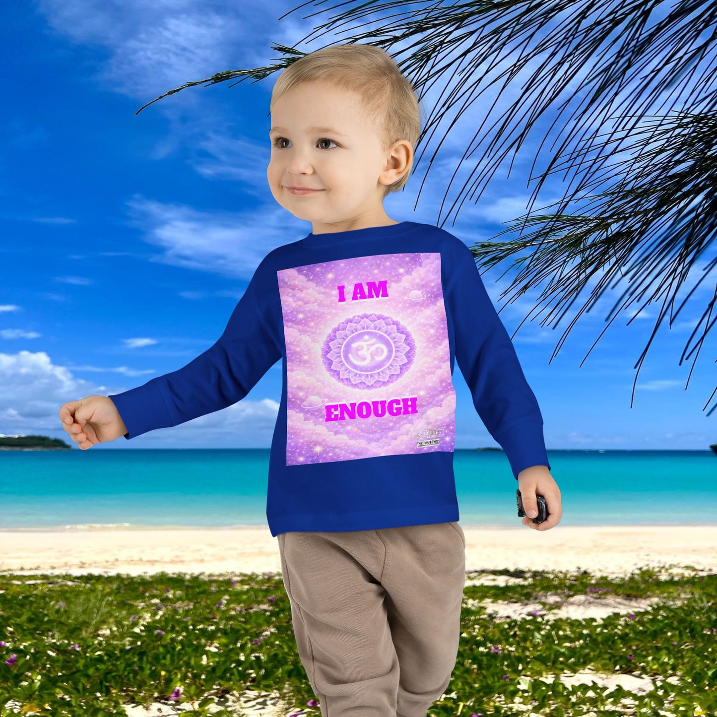 BE DIVINE™ Crown Chakra Toddler Long Sleeve Tee | Worthiness & Inner Peace Shirt