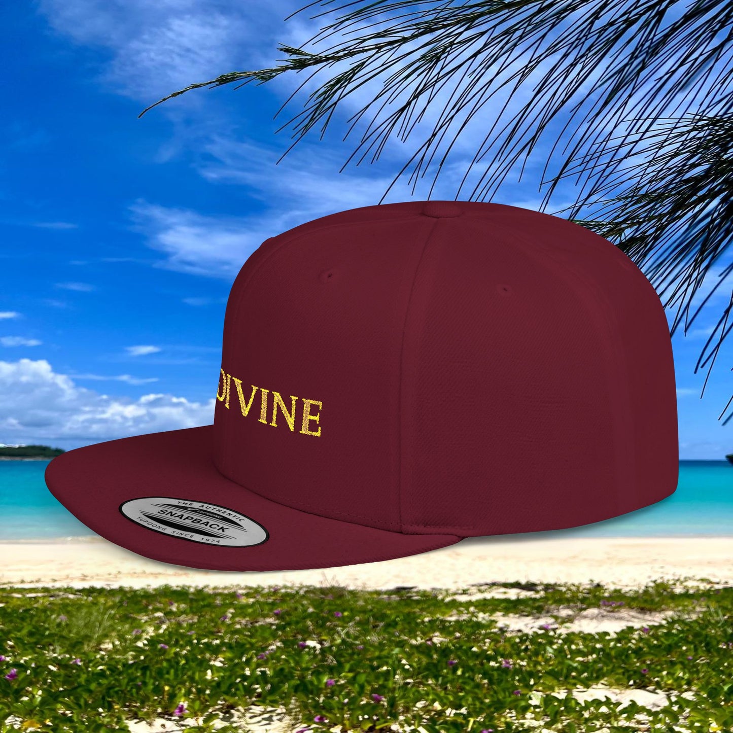 BE DIVINE™ Premium Snapback Cap – Embroidered Gold