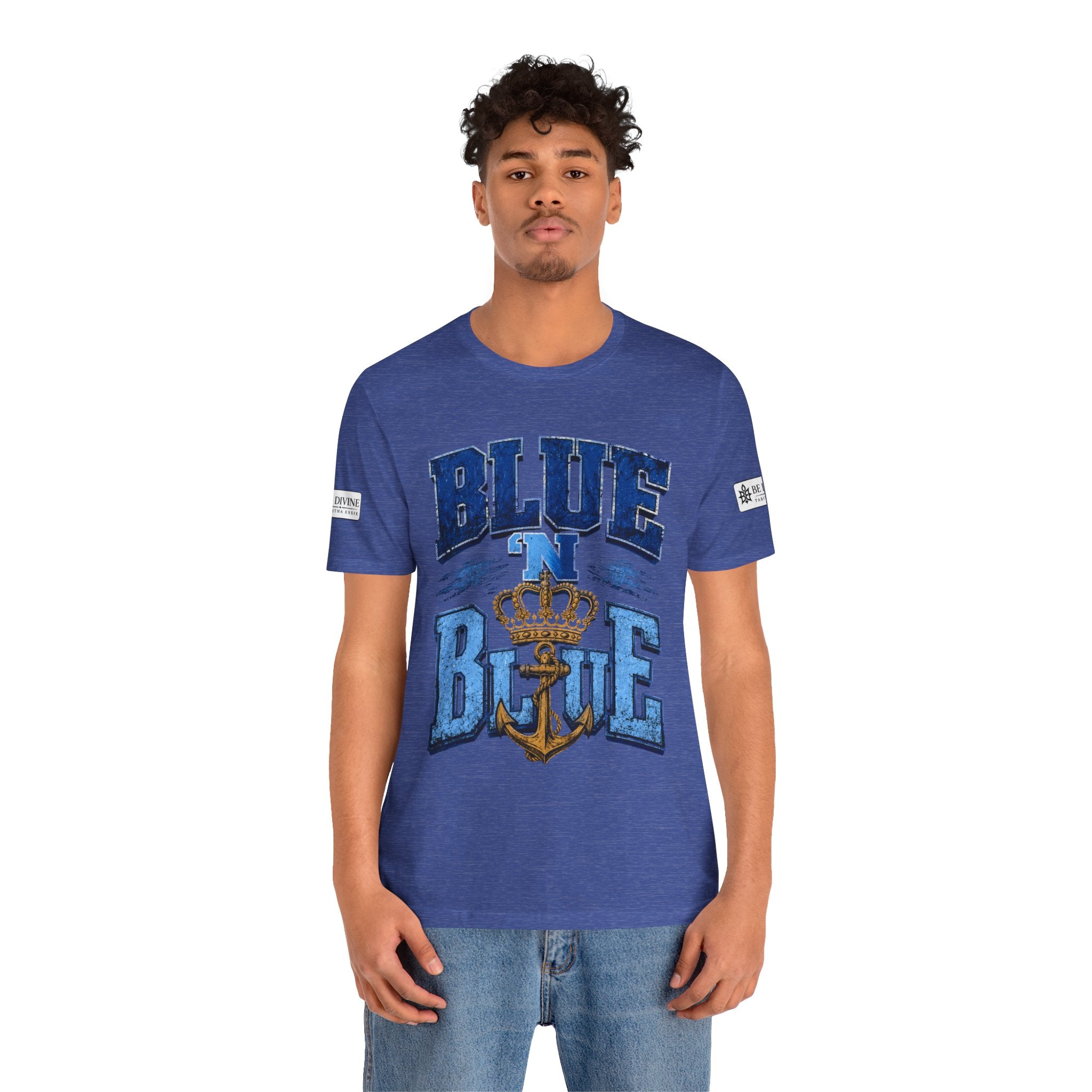 BE DIVINE™ BLUE 'N BLUE T-Shirt – Crown 'N Anchor Edition