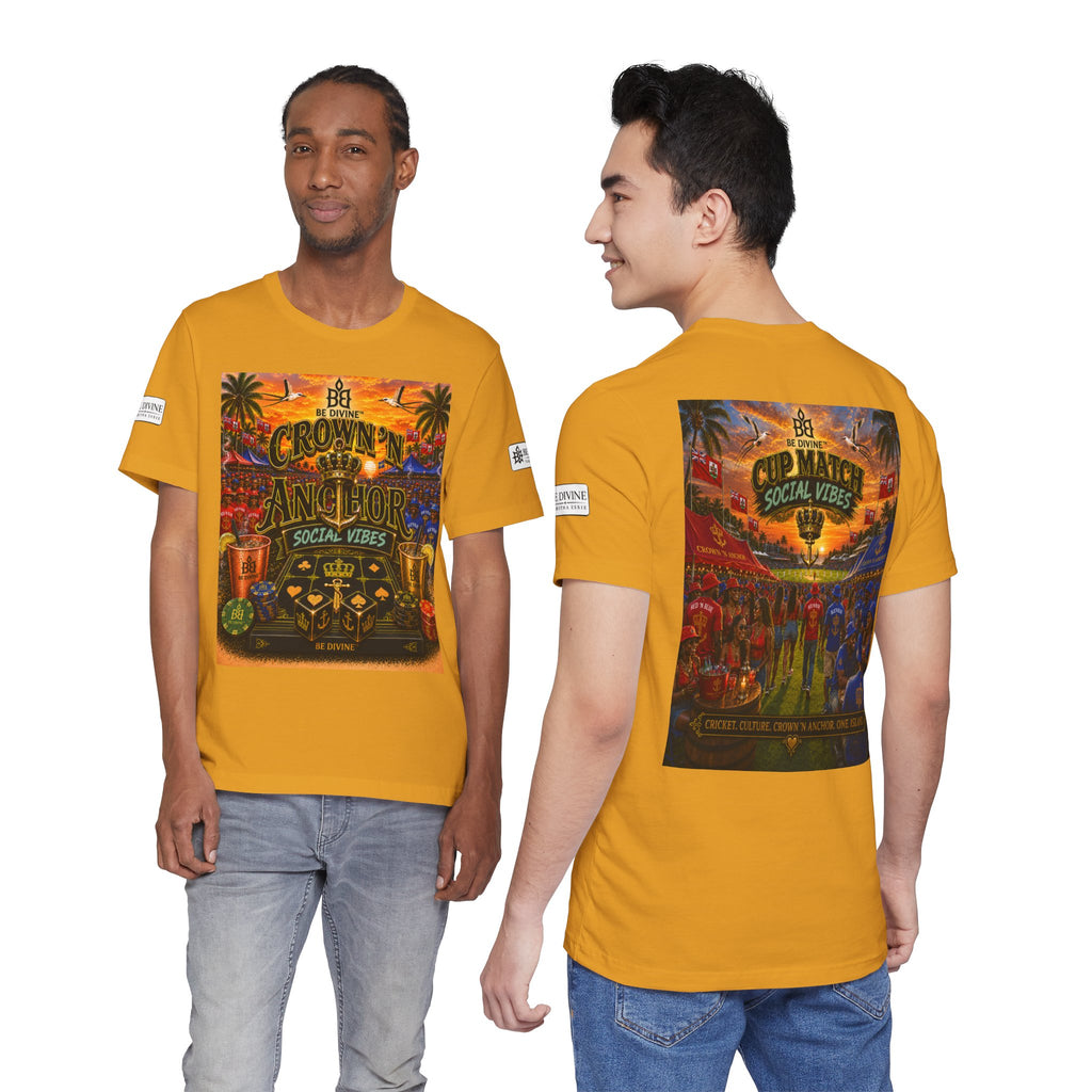 BE DIVINE™ Cup Match Social Vibes Tee – Crown 'N Anchor Edition