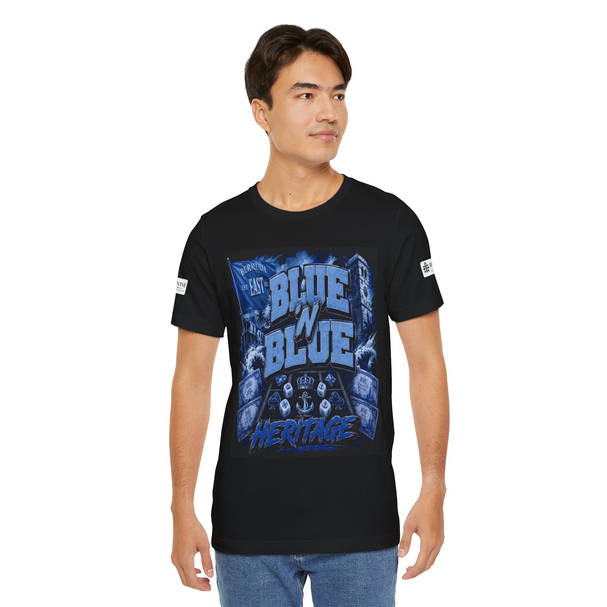 BE DIVINE™ Blue 'N Blue Heritage – I'm Here For Crown & Anchor Tee