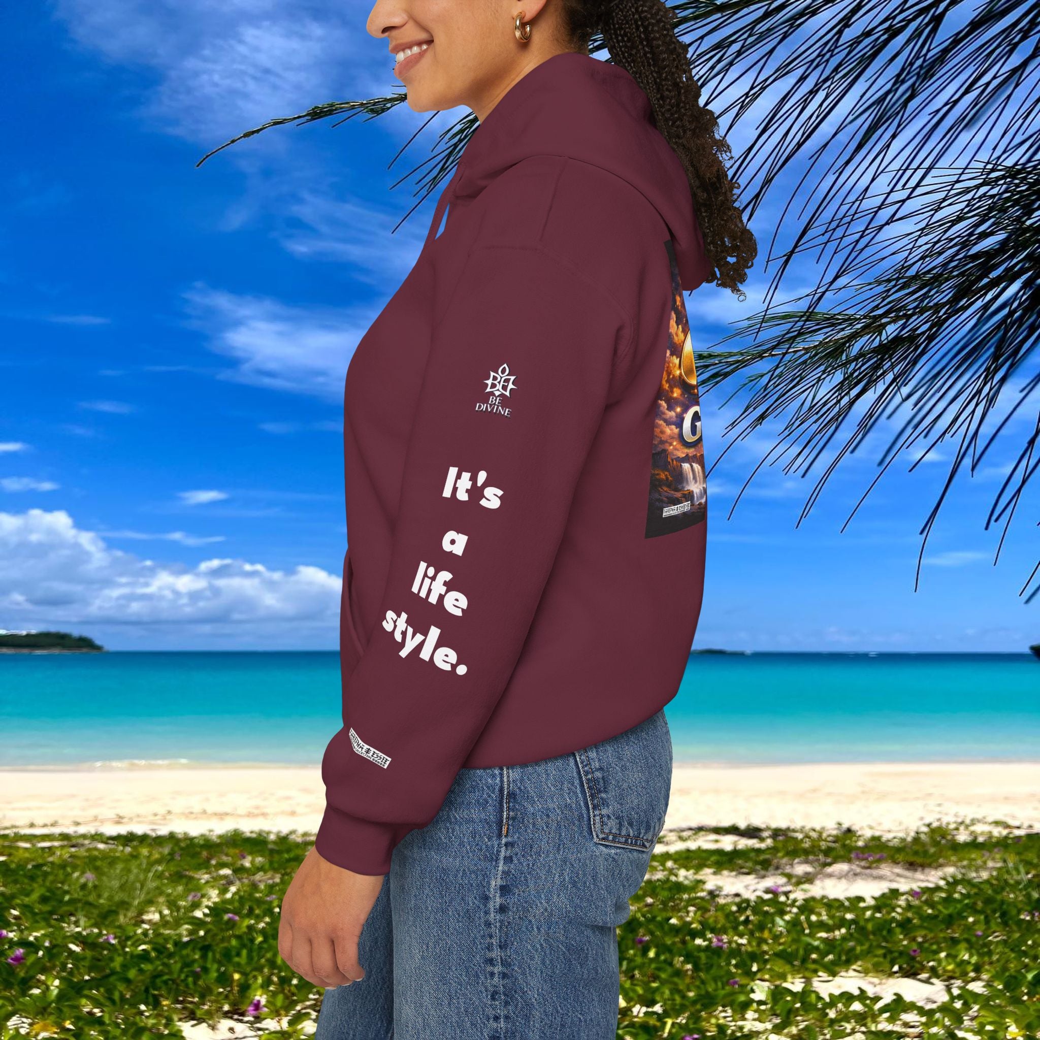 BE DIVINE™ Unisex Heavy Blend Hoodie – Divine God Is the Greatest Faith Statement Sweatshirt