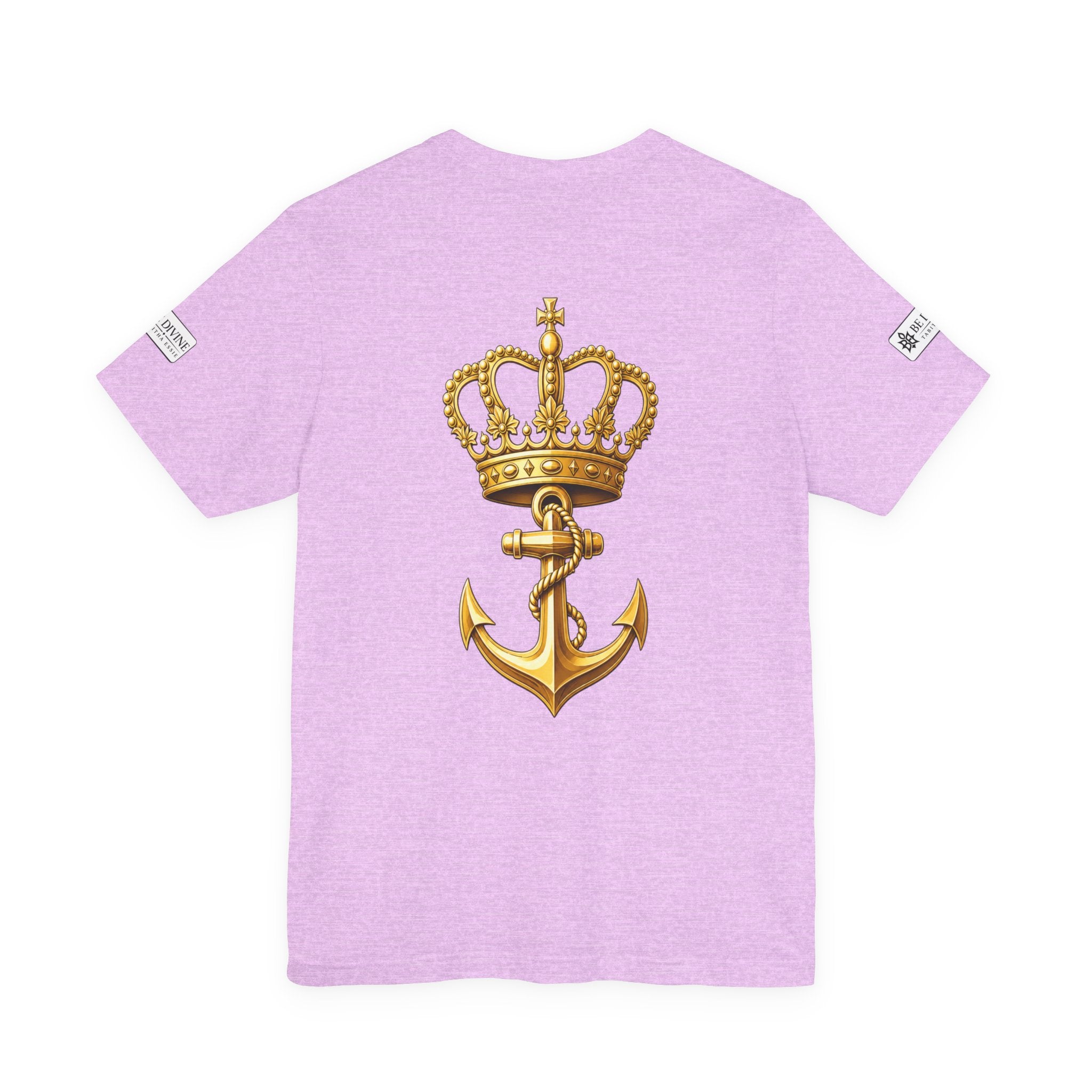 BE DIVINE™ Premium Minimal Crown 'N Anchor Tee – Black & Gold Edition