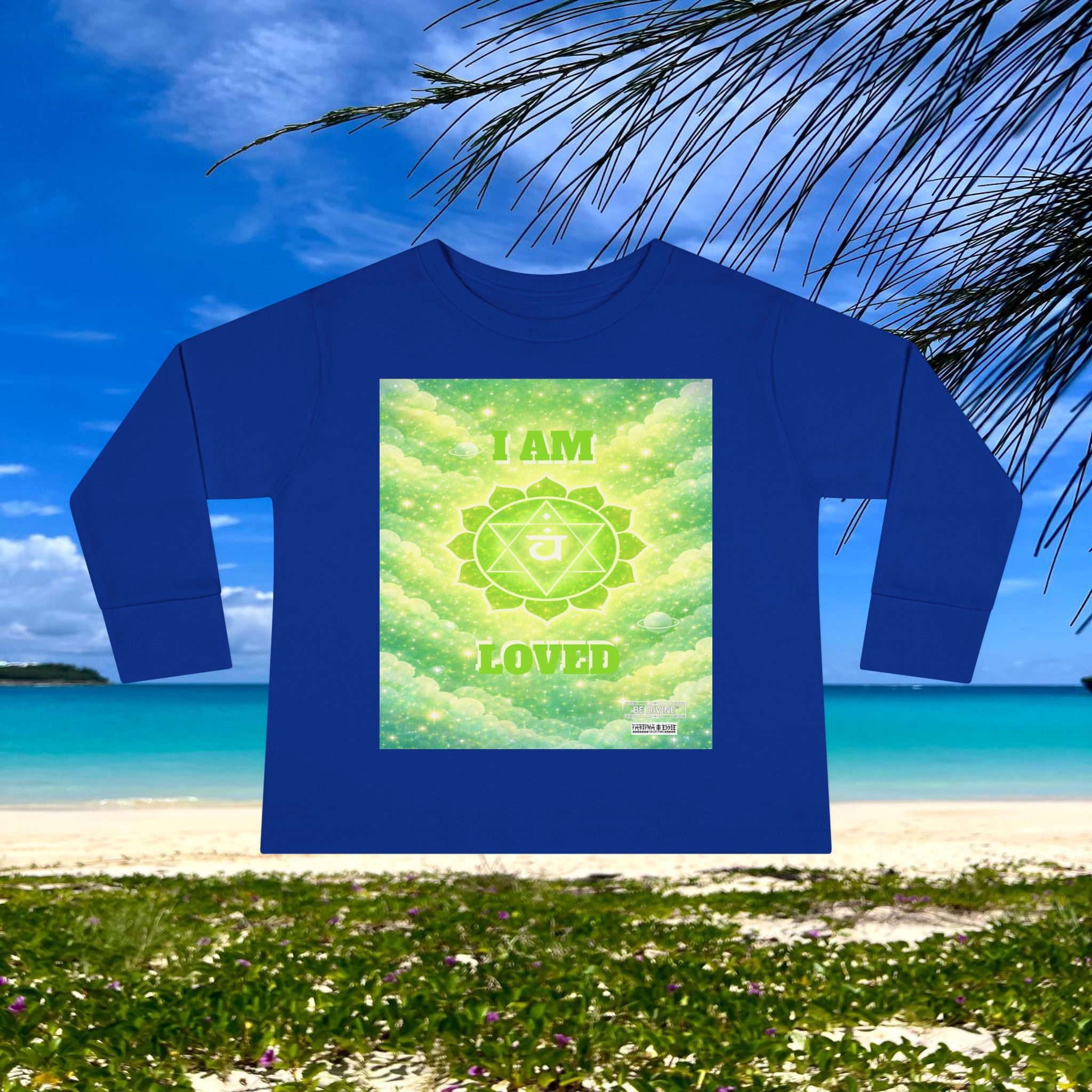 BE DIVINE™ Heart Chakra Toddler Long Sleeve Tee | Love & Compassion Affirmation Shirt