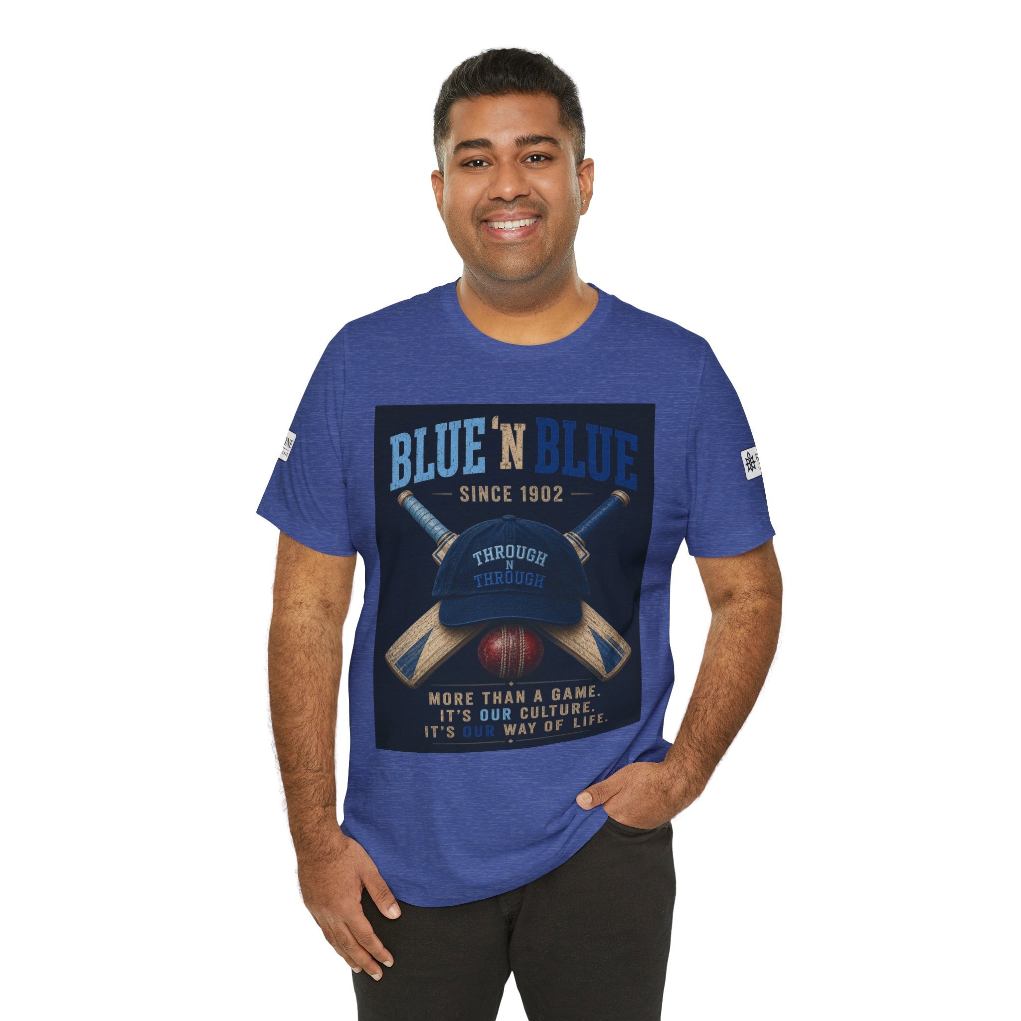 BE DIVINE™ Blue 'N Blue Since 1902 – Through 'N Through Heritage Tee