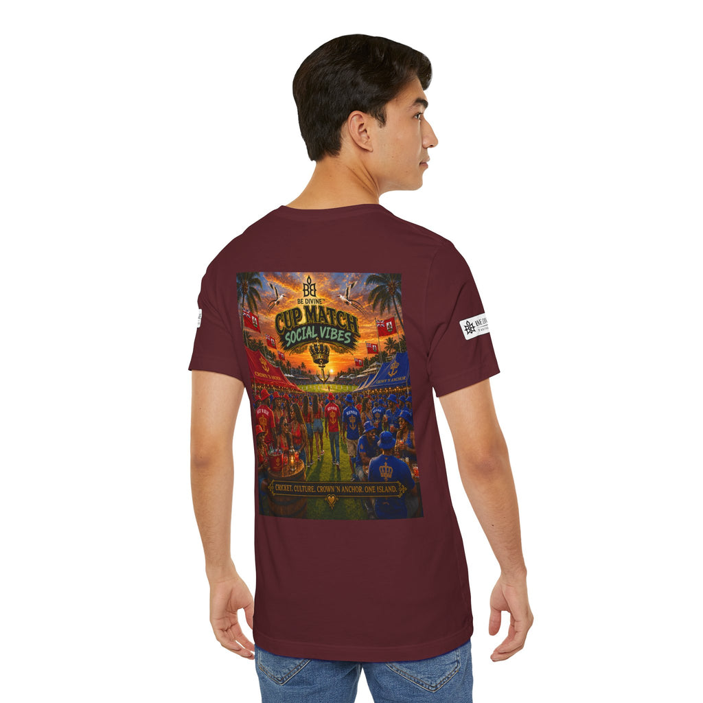 BE DIVINE™ Cup Match Social Vibes Tee – Crown 'N Anchor Edition