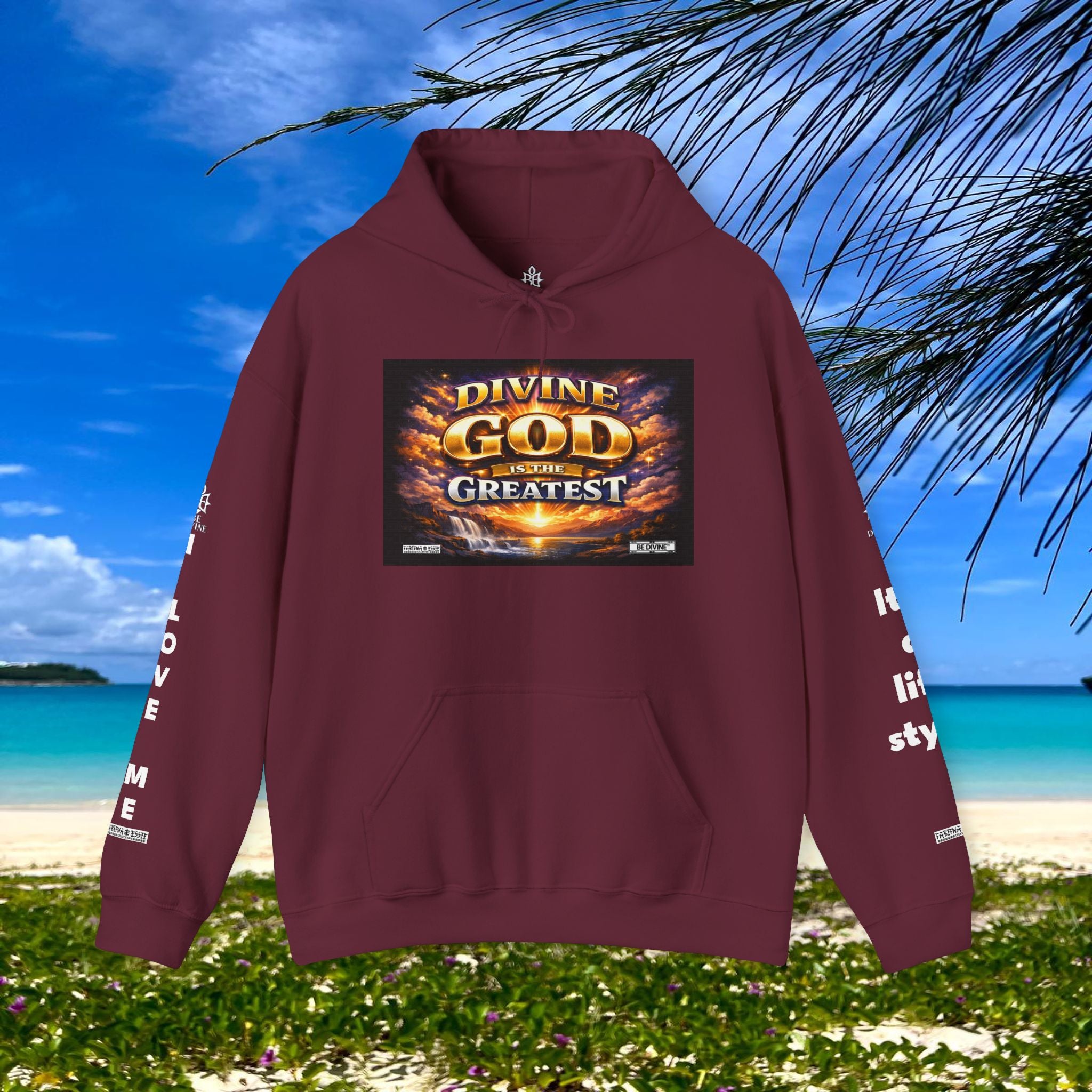 BE DIVINE™ Unisex Heavy Blend Hoodie – Divine God Is the Greatest Faith Statement Sweatshirt
