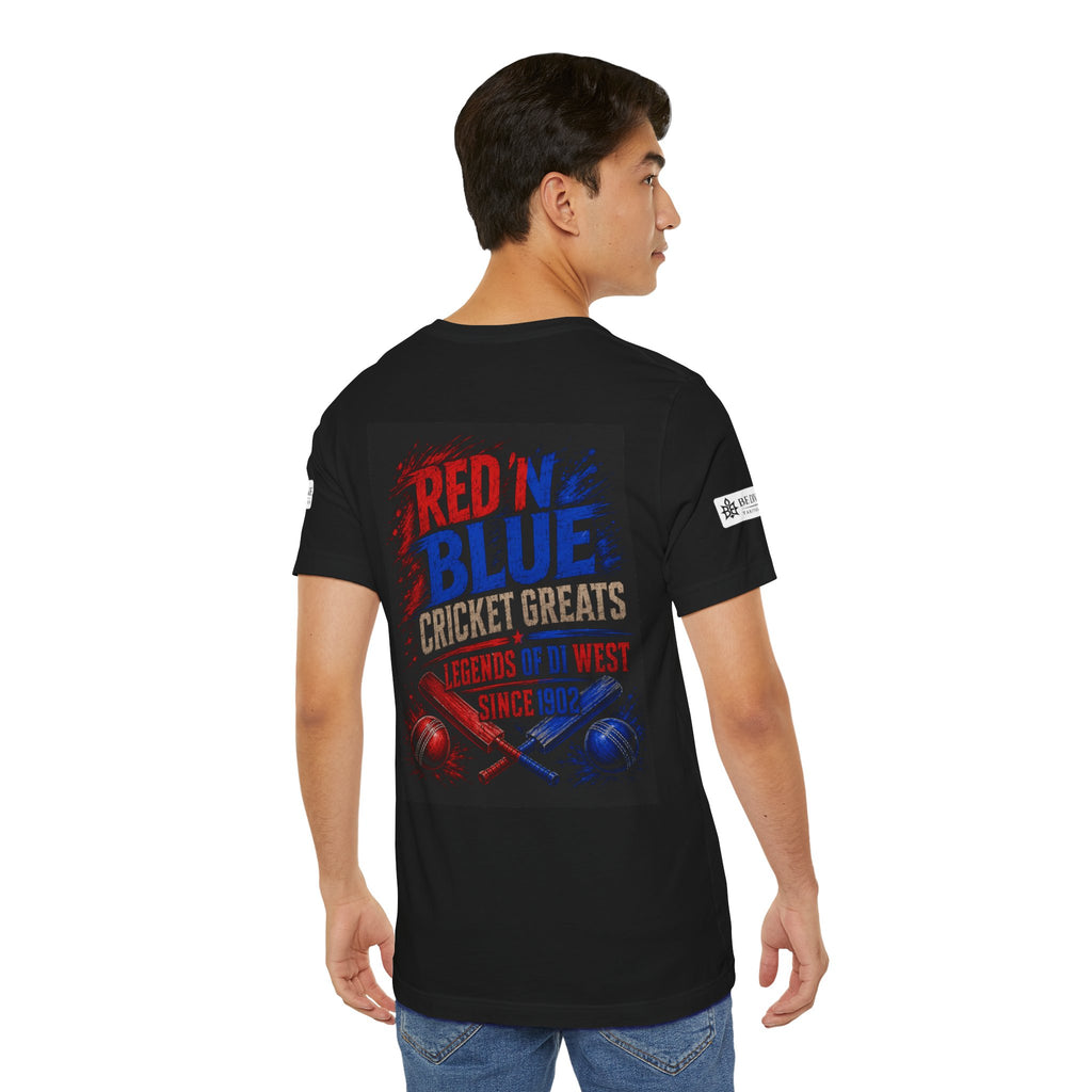 BE DIVINE™ Red ’N Blue Cricket Greats Tee