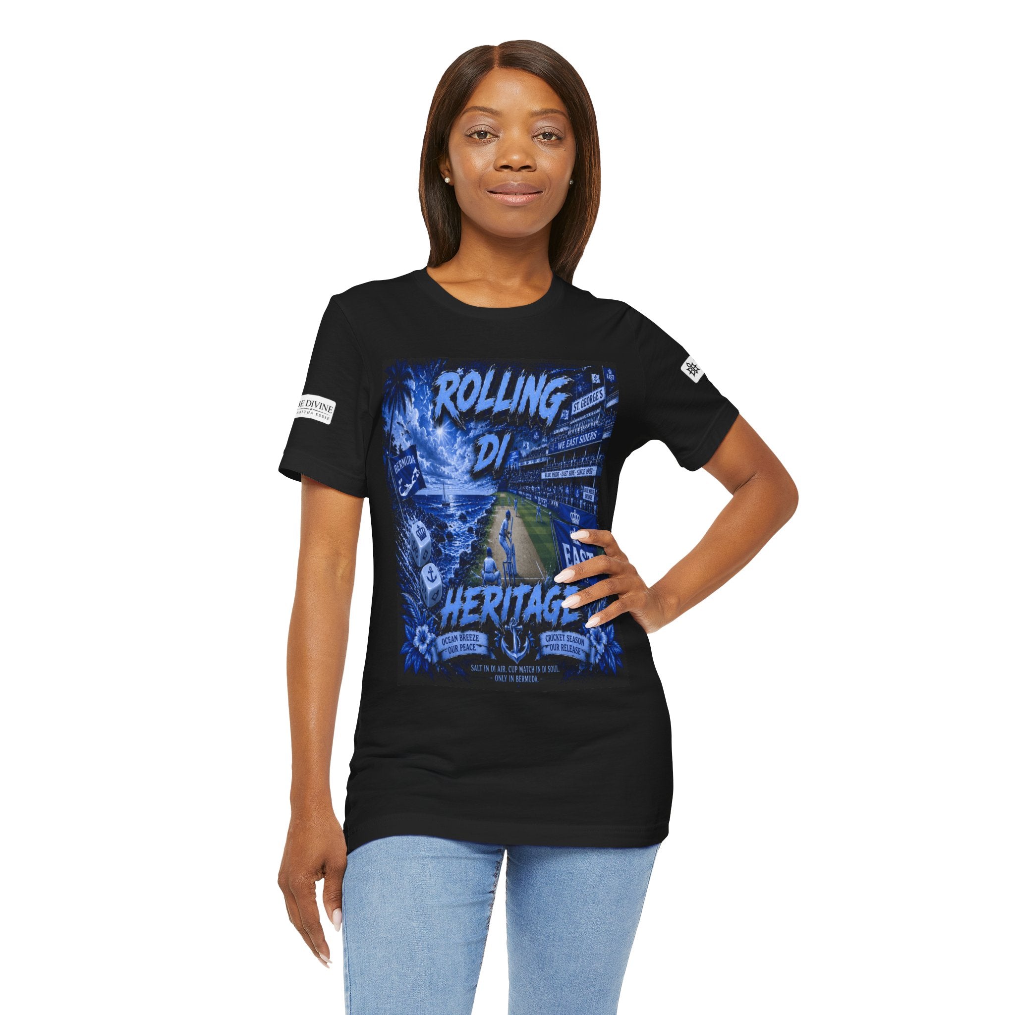 BE DIVINE™ Rolling Di Heritage – All I See Is Blue Vibes Heritage Tee