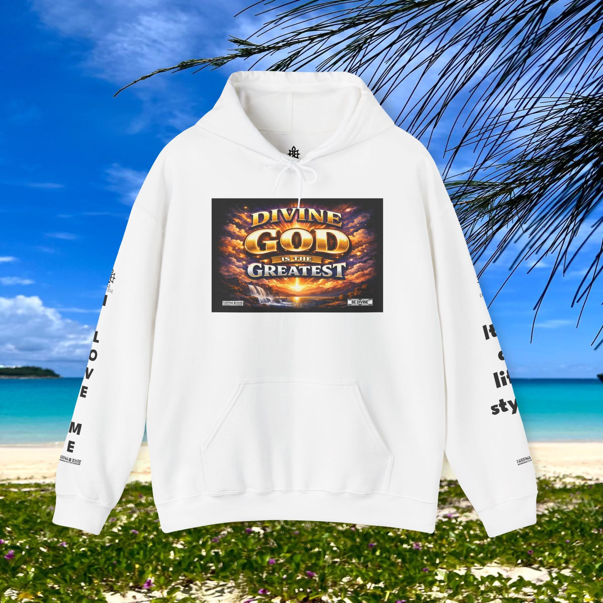 BE DIVINE™ Unisex Heavy Blend Hoodie – Divine God Is the Greatest Faith Statement Sweatshirt