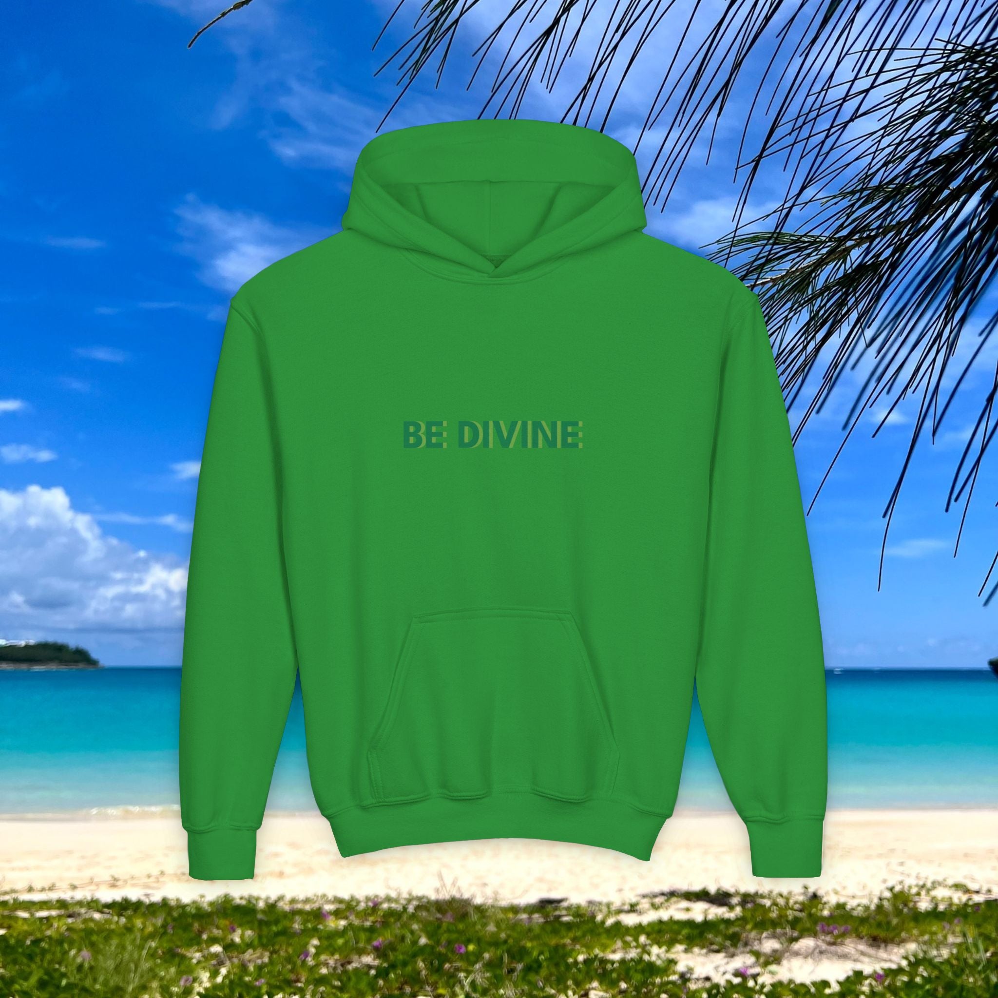 BE DIVINE™ Youth Hoodie – Gender Neutral, Soft Cotton, Inspirational Print (Youth S–XL)