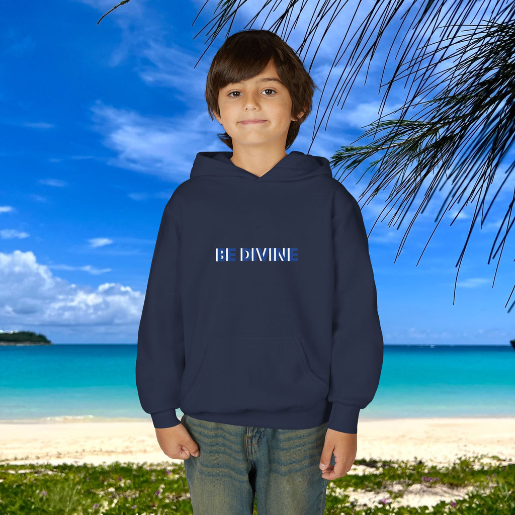 BE DIVINE™ Youth Hoodie – Gender Neutral, Soft Cotton, Inspirational Print (Youth S–XL)