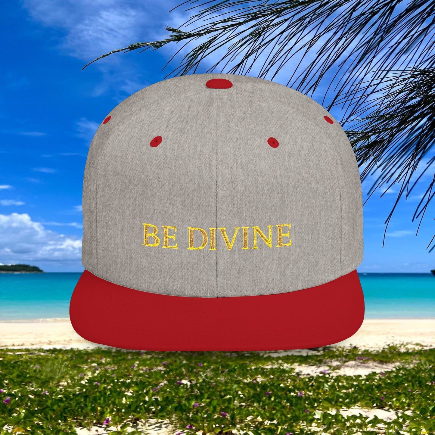 BE DIVINE™ Premium Snapback Cap – Embroidered Gold