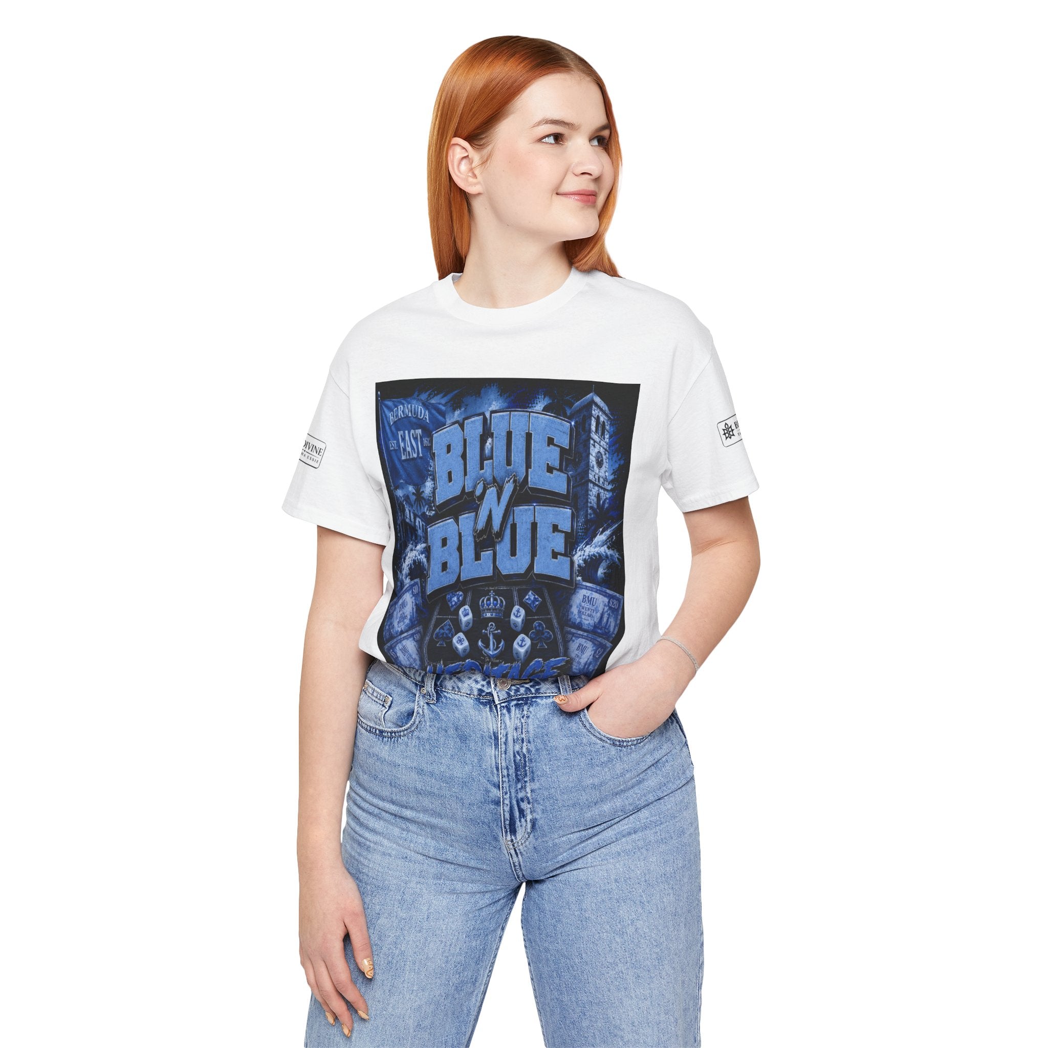 BE DIVINE™ Blue 'N Blue Heritage – I'm Here For Crown & Anchor Tee