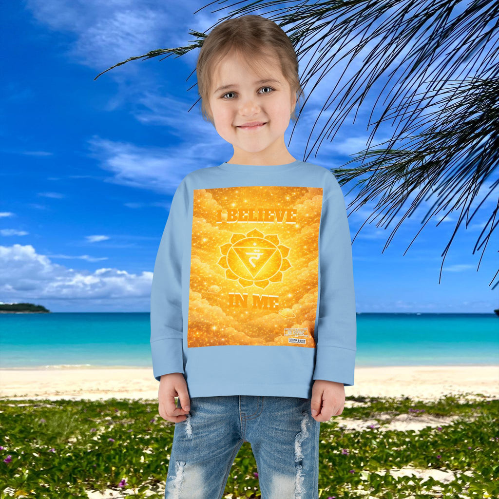 BE DIVINE™ Solar Plexus Toddler Long Sleeve Tee | Confidence & Empowerment Chakra Shirt