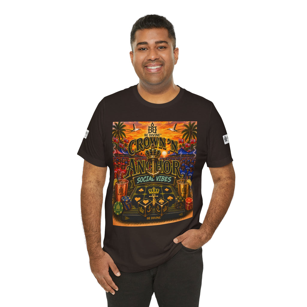 BE DIVINE™ Cup Match Social Vibes Tee – Crown 'N Anchor Edition