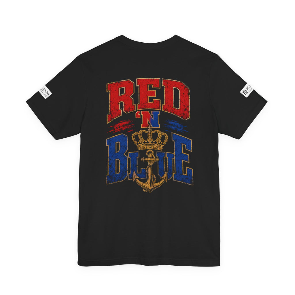 BE DIVINE™ RED 'N BLUE Tee – Crown 'N Anchor Edition