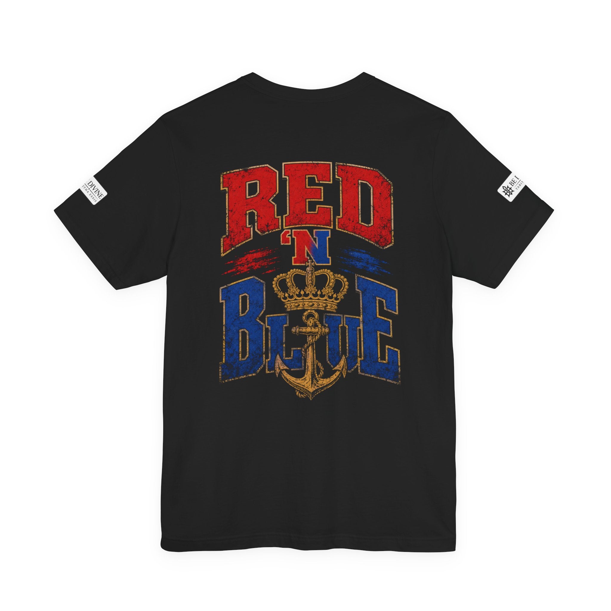 BE DIVINE™ RED 'N BLUE Tee – Crown 'N Anchor Edition