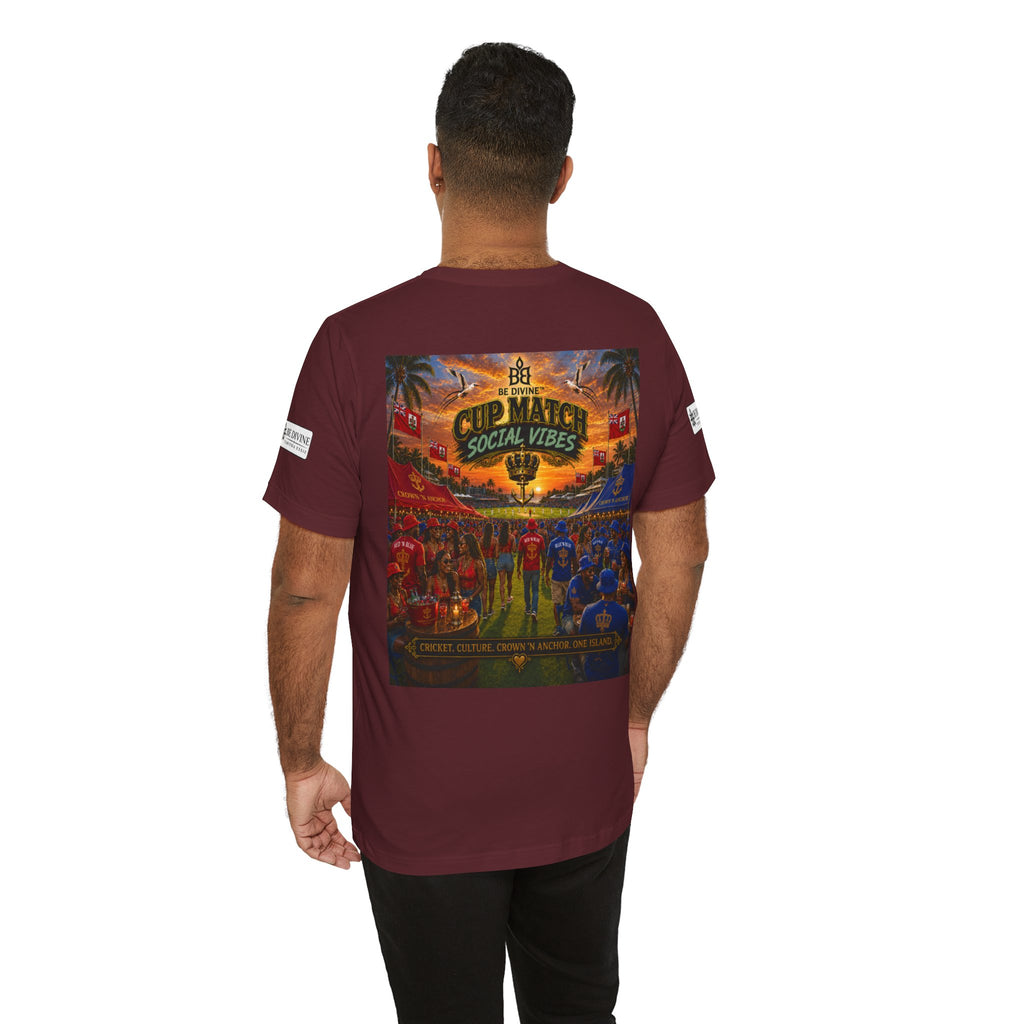 BE DIVINE™ Cup Match Social Vibes Tee – Crown 'N Anchor Edition