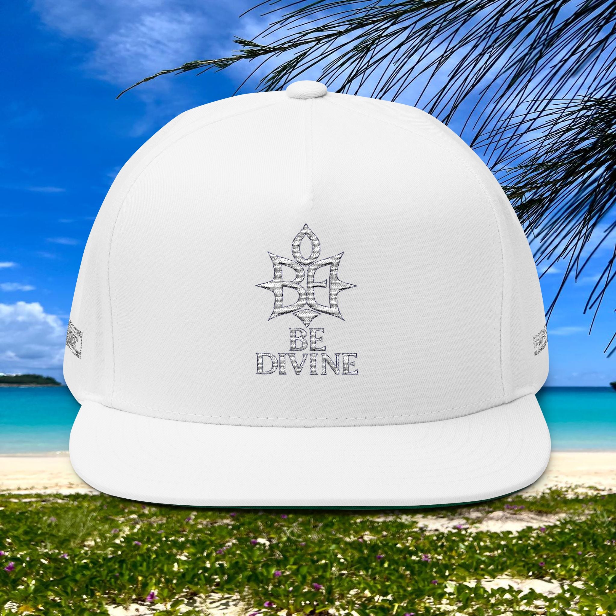 BE DIVINE™ Flat Bill Cap – Embroidered Signature