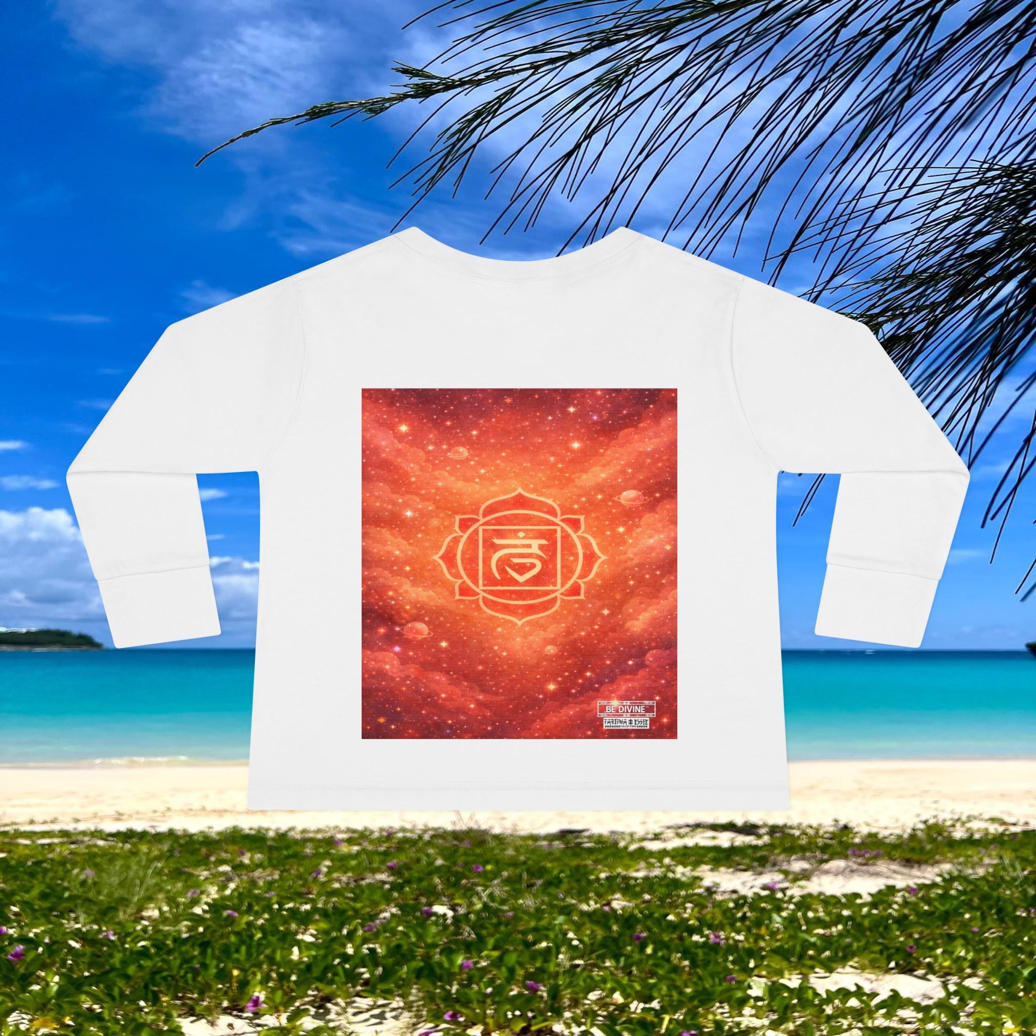 BE DIVINE™ Root Chakra Toddler Long Sleeve Tee | Safety & Security Affirmation Shirt