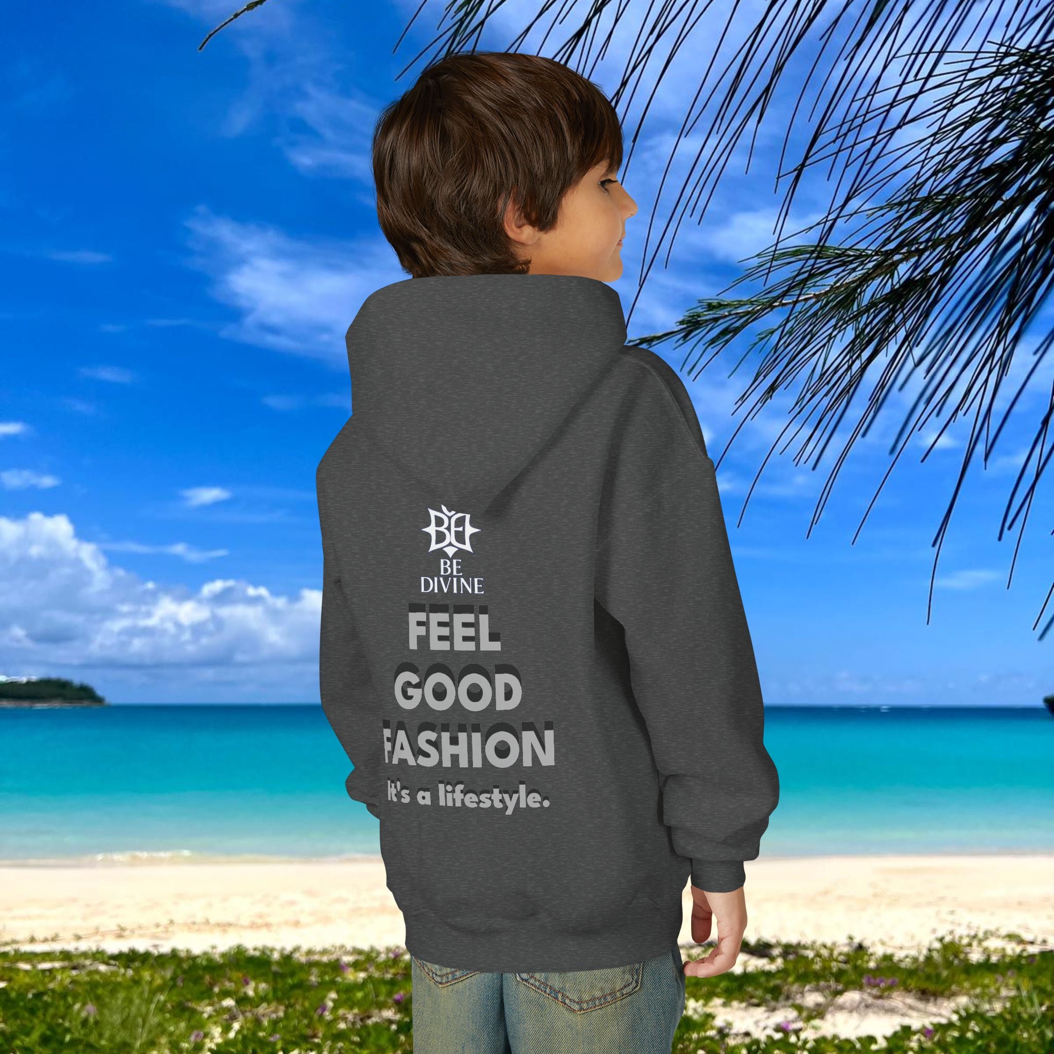 BE DIVINE™ Youth Hoodie – Gender Neutral, Soft Cotton, Inspirational Print (Youth S–XL)