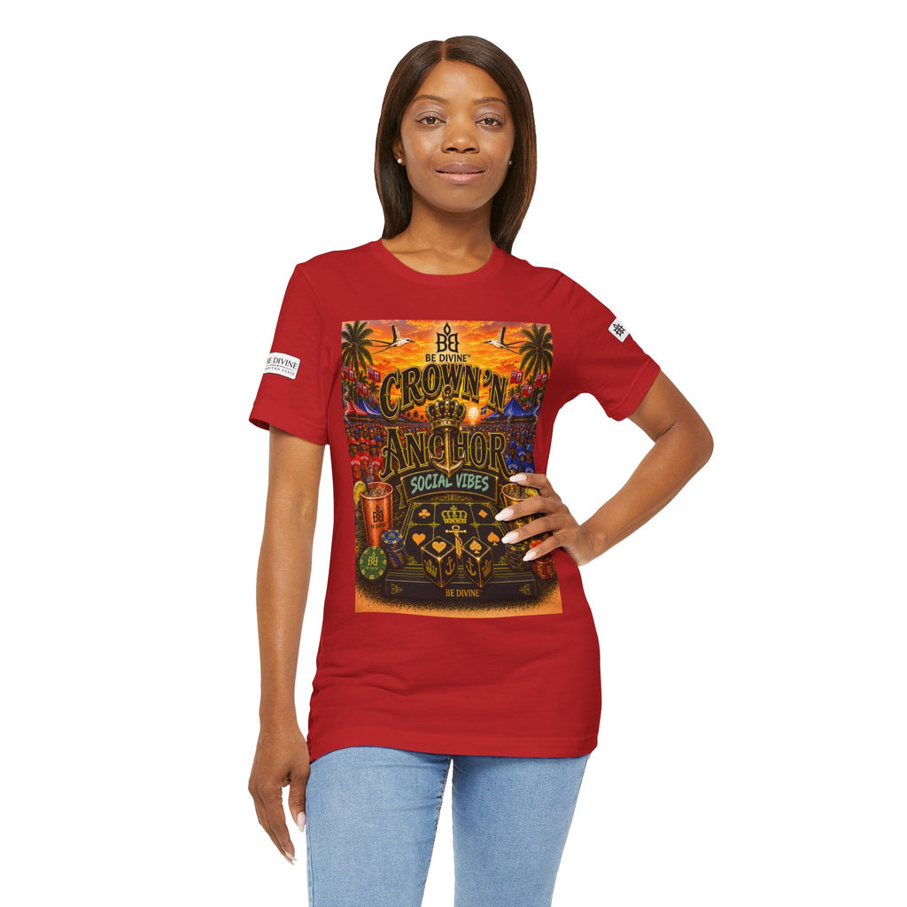 BE DIVINE™ Cup Match Social Vibes Tee – Crown 'N Anchor Edition