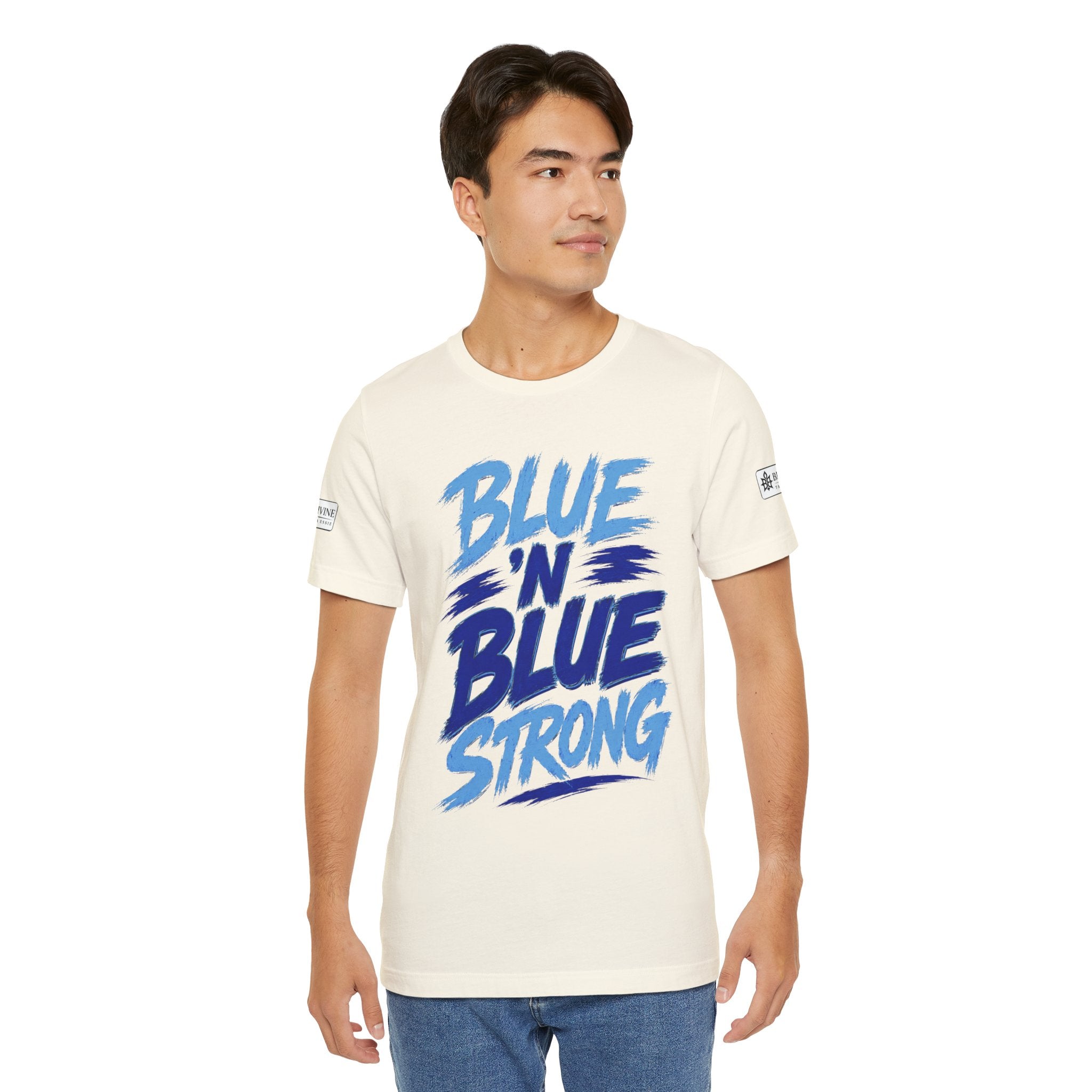 BE DIVINE™ Blue 'N Blue Strong Tee – Let's Gooo Baby Blue 'N Blue Edition