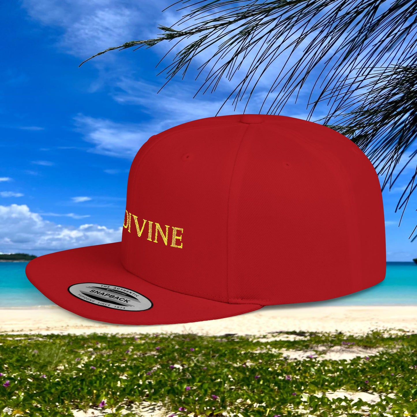 BE DIVINE™ Premium Snapback Cap – Embroidered Gold