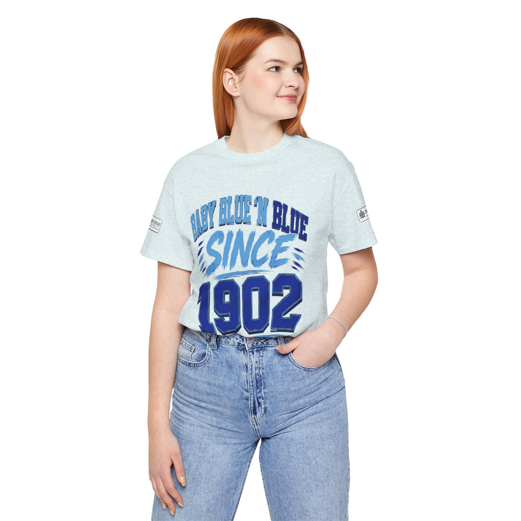 BE DIVINE™ Baby Blue 'N Blue Since 1902 Royalty Tee