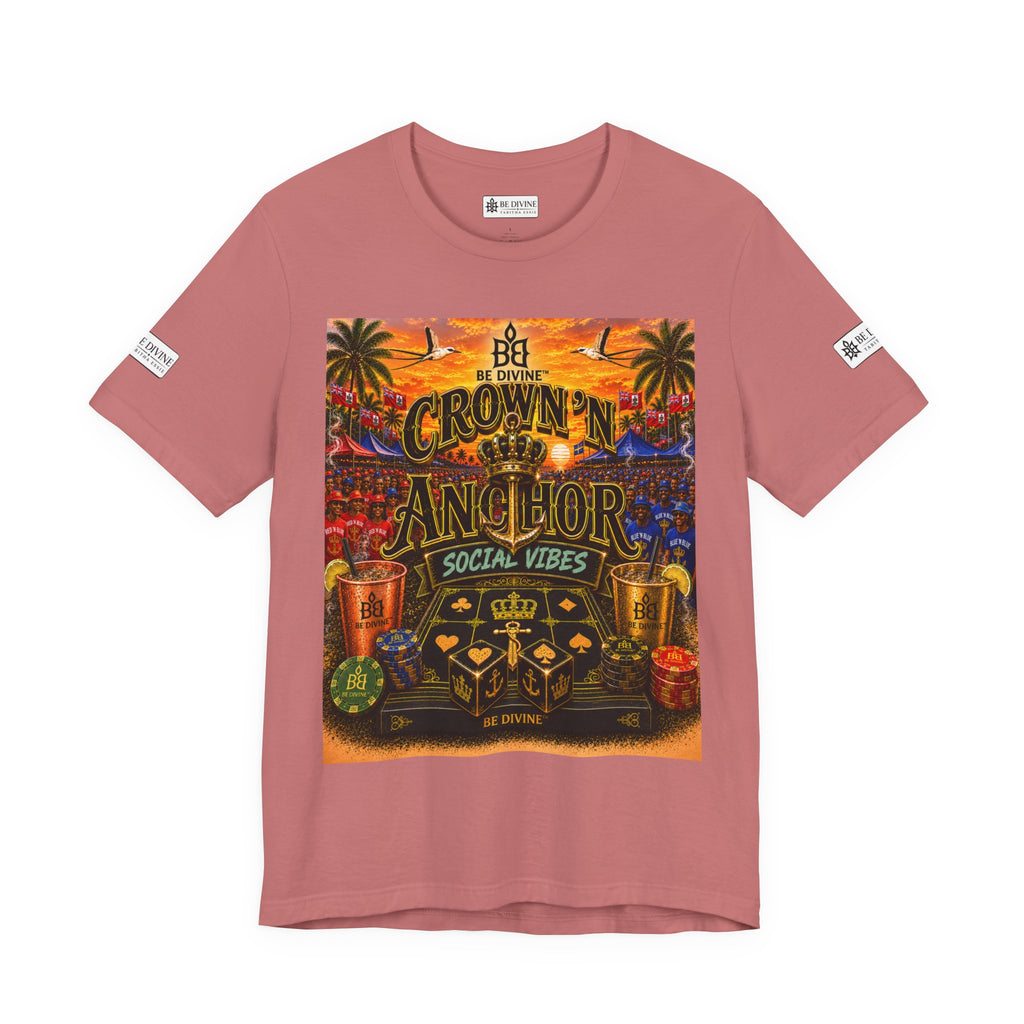 BE DIVINE™ Cup Match Social Vibes Tee – Crown 'N Anchor Edition