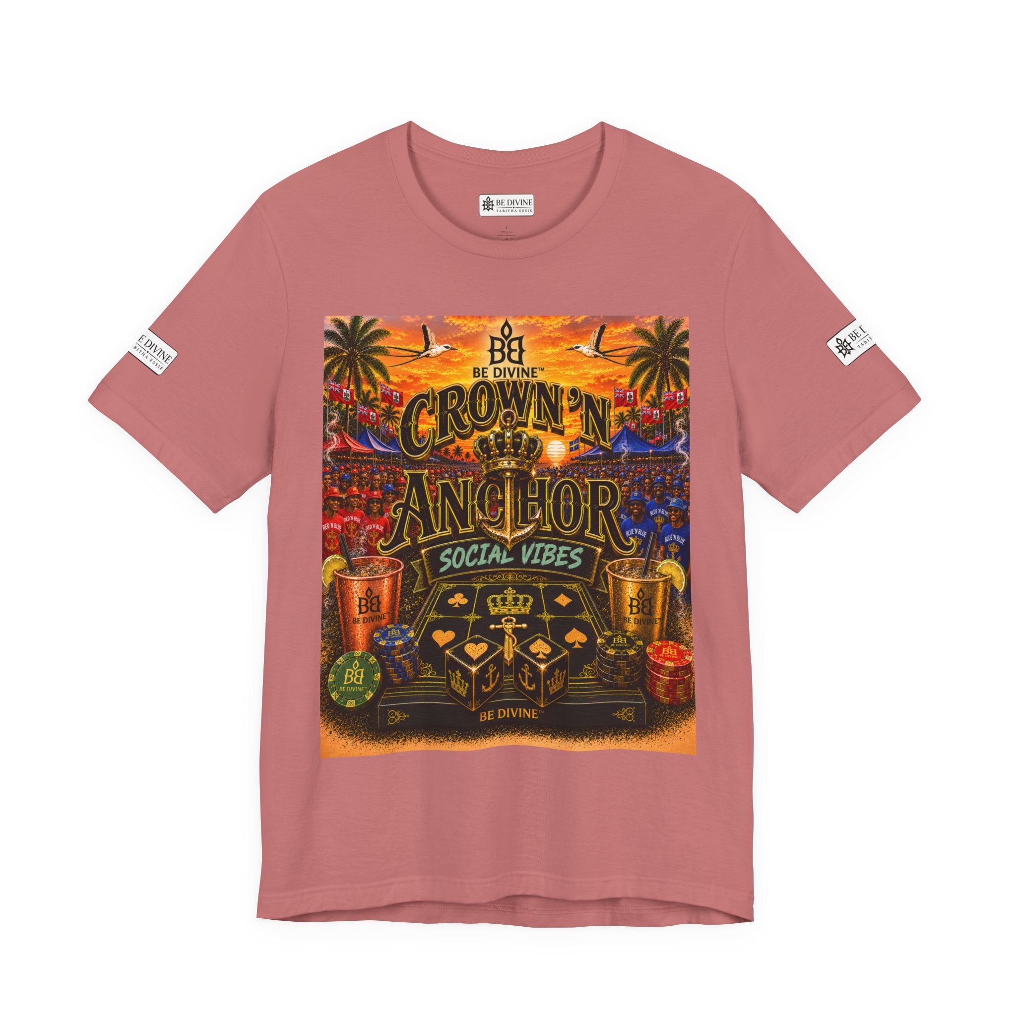 BE DIVINE™ Cup Match Social Vibes Tee – Crown 'N Anchor Edition
