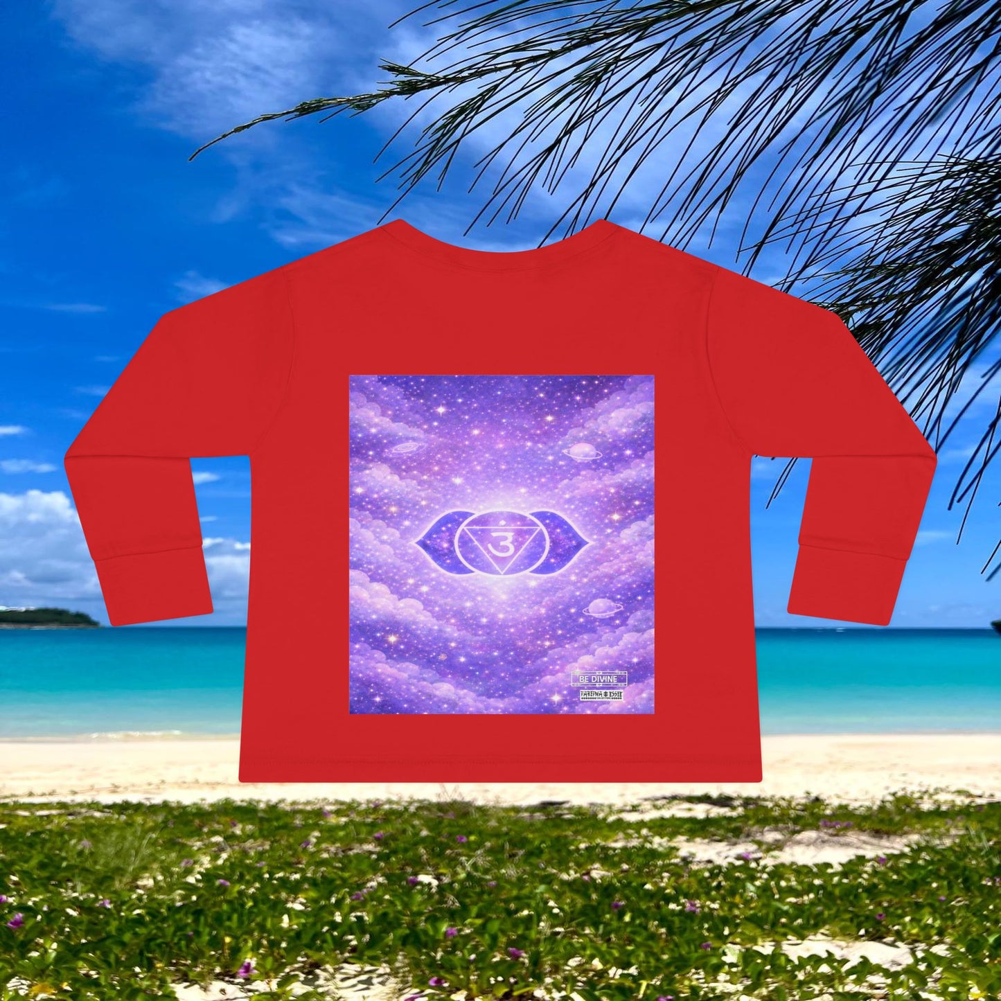 BE DIVINE™ Third Eye Chakra Toddler Long Sleeve Tee | Intuition & Inner Wisdom Shirt