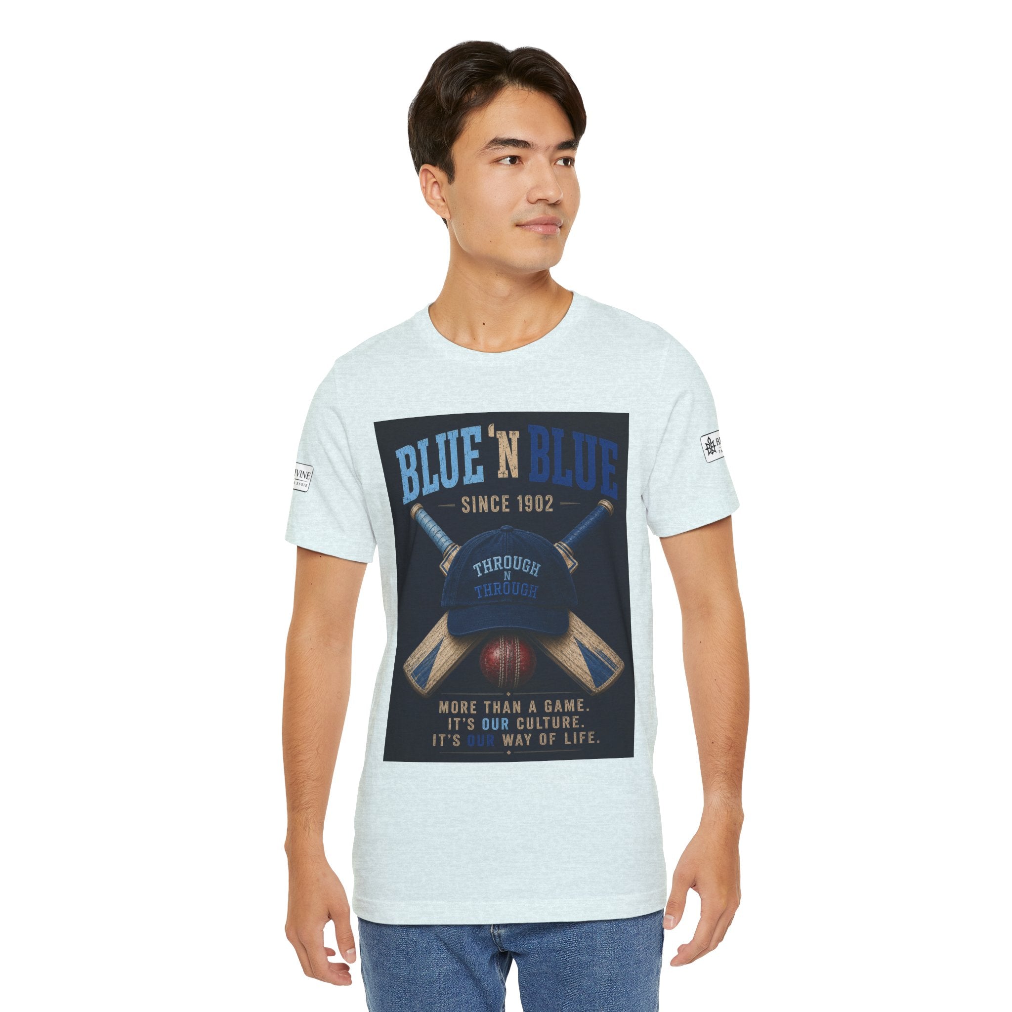 BE DIVINE™ Blue 'N Blue Since 1902 – Through 'N Through Heritage Tee