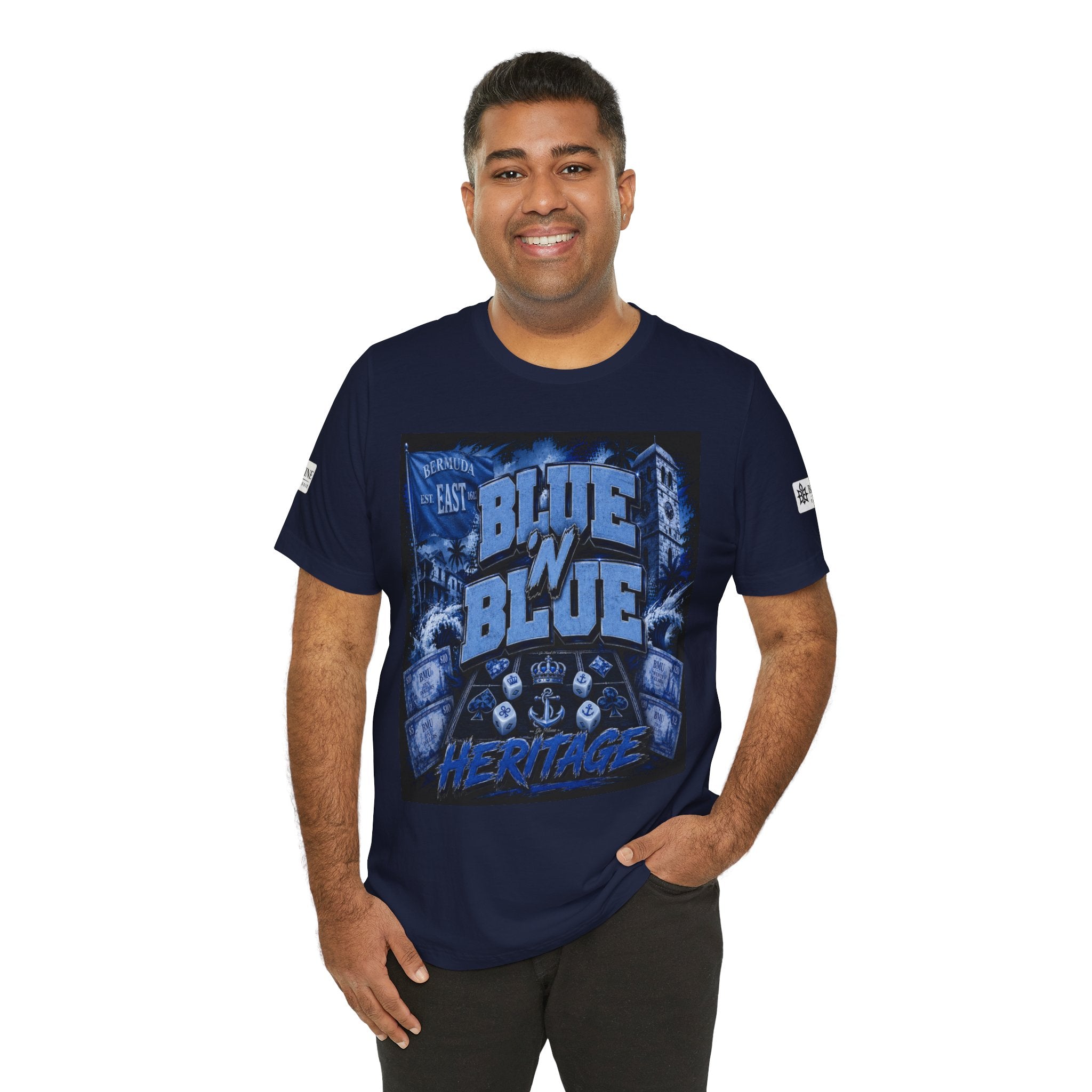 BE DIVINE™ Blue 'N Blue Heritage – I'm Here For Crown & Anchor Tee