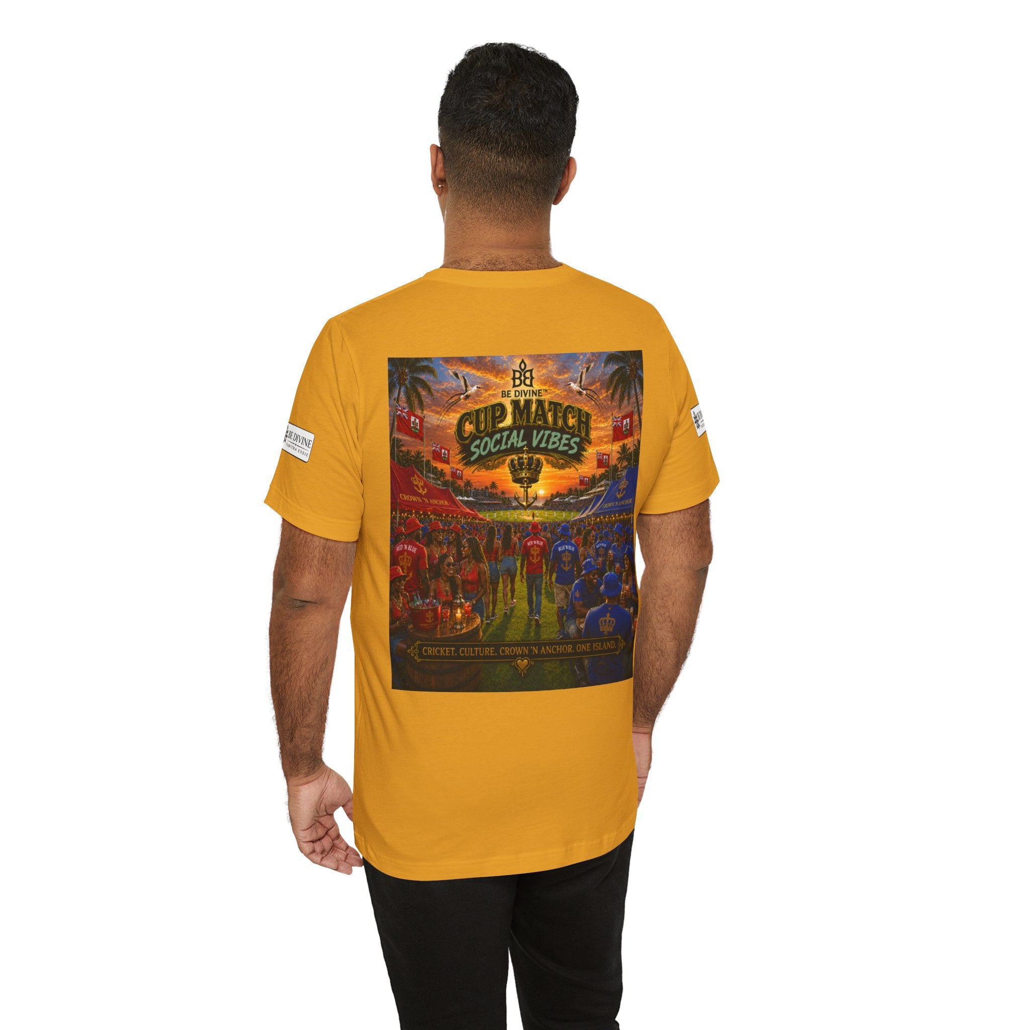 BE DIVINE™ Cup Match Social Vibes Tee – Crown 'N Anchor Edition