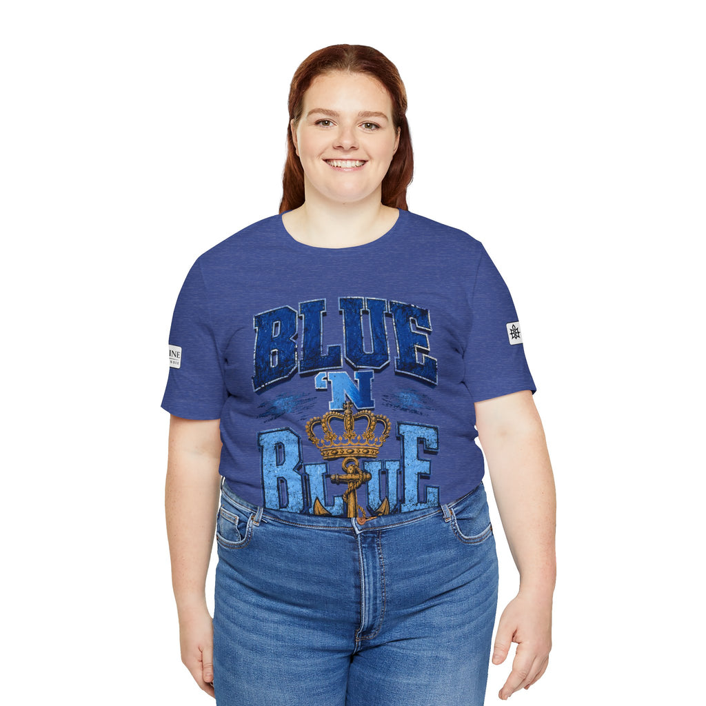 BE DIVINE™ BLUE 'N BLUE T-Shirt – Crown 'N Anchor Edition