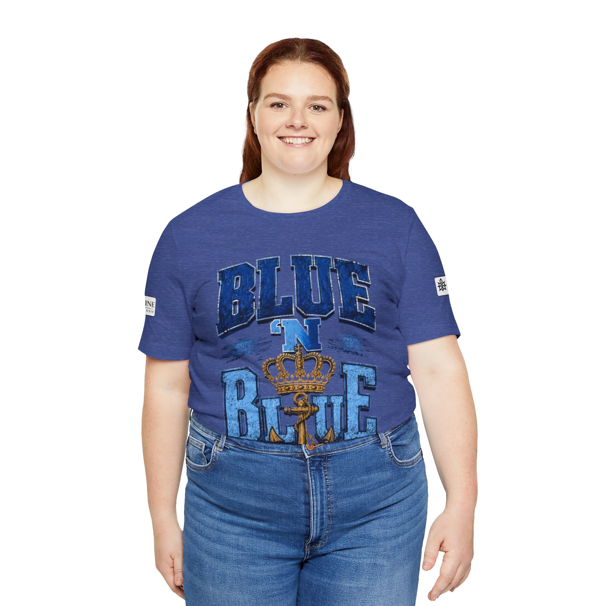 BE DIVINE™ BLUE 'N BLUE T-Shirt – Crown 'N Anchor Edition