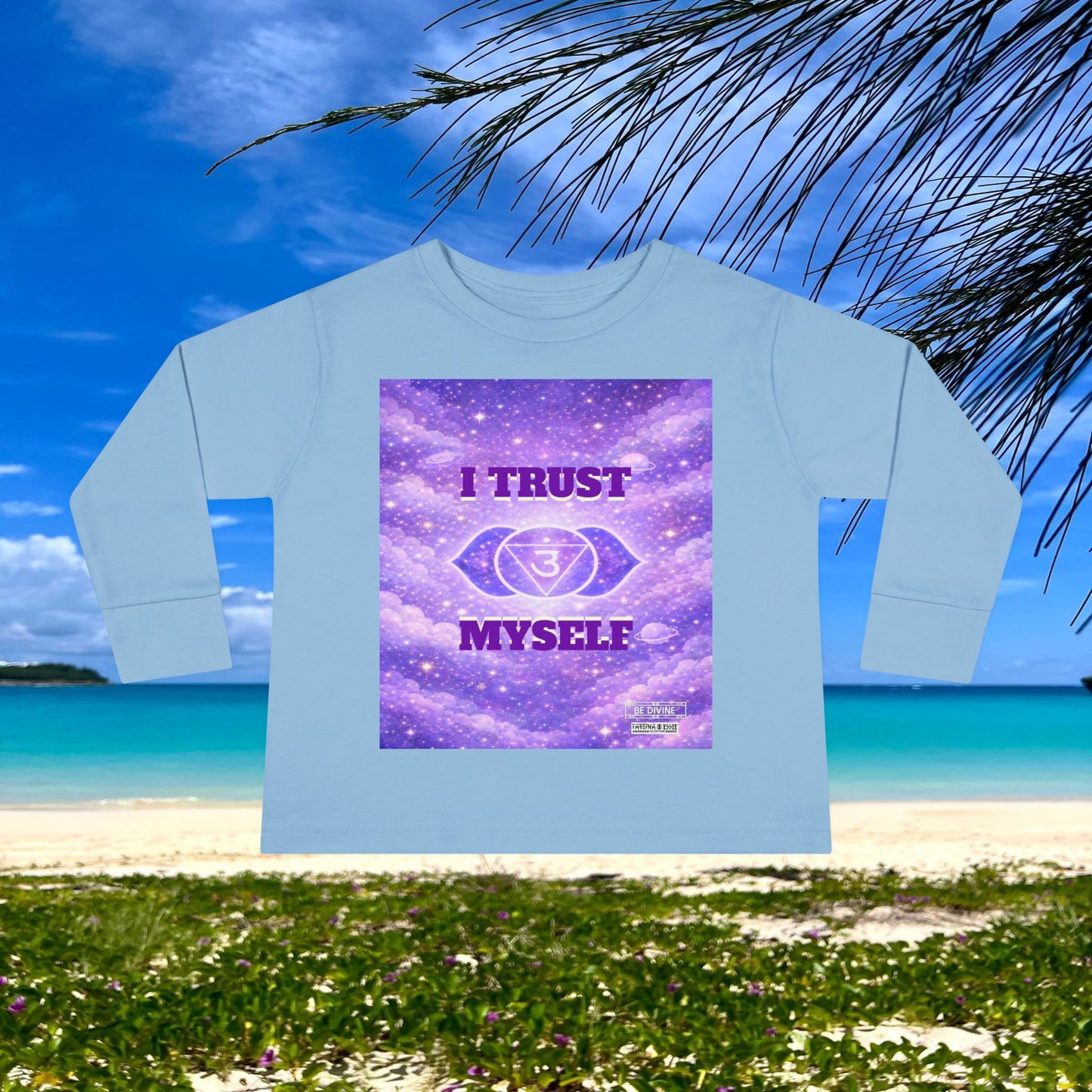 BE DIVINE™ Third Eye Chakra Toddler Long Sleeve Tee | Intuition & Inner Wisdom Shirt