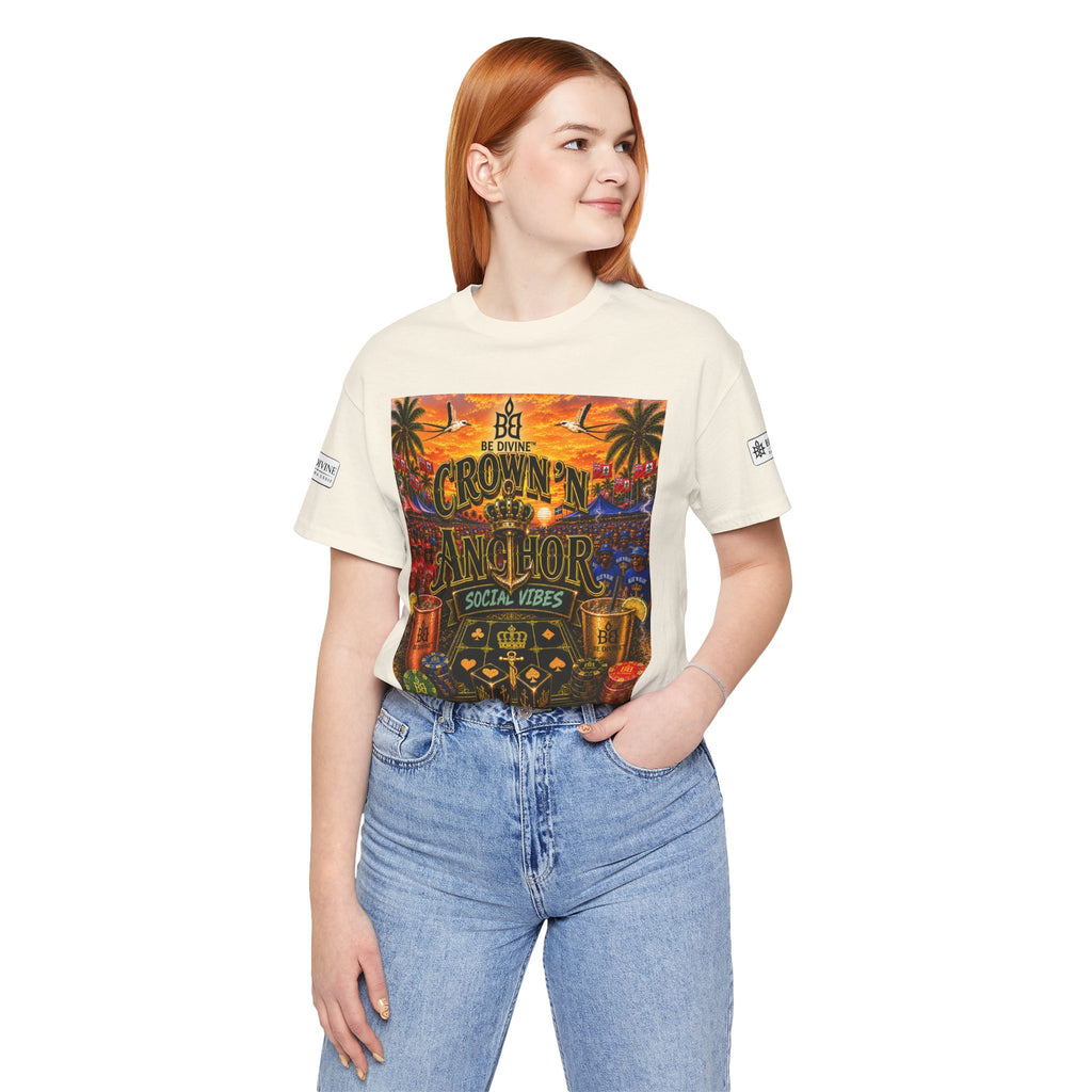 BE DIVINE™ Cup Match Social Vibes Tee – Crown 'N Anchor Edition