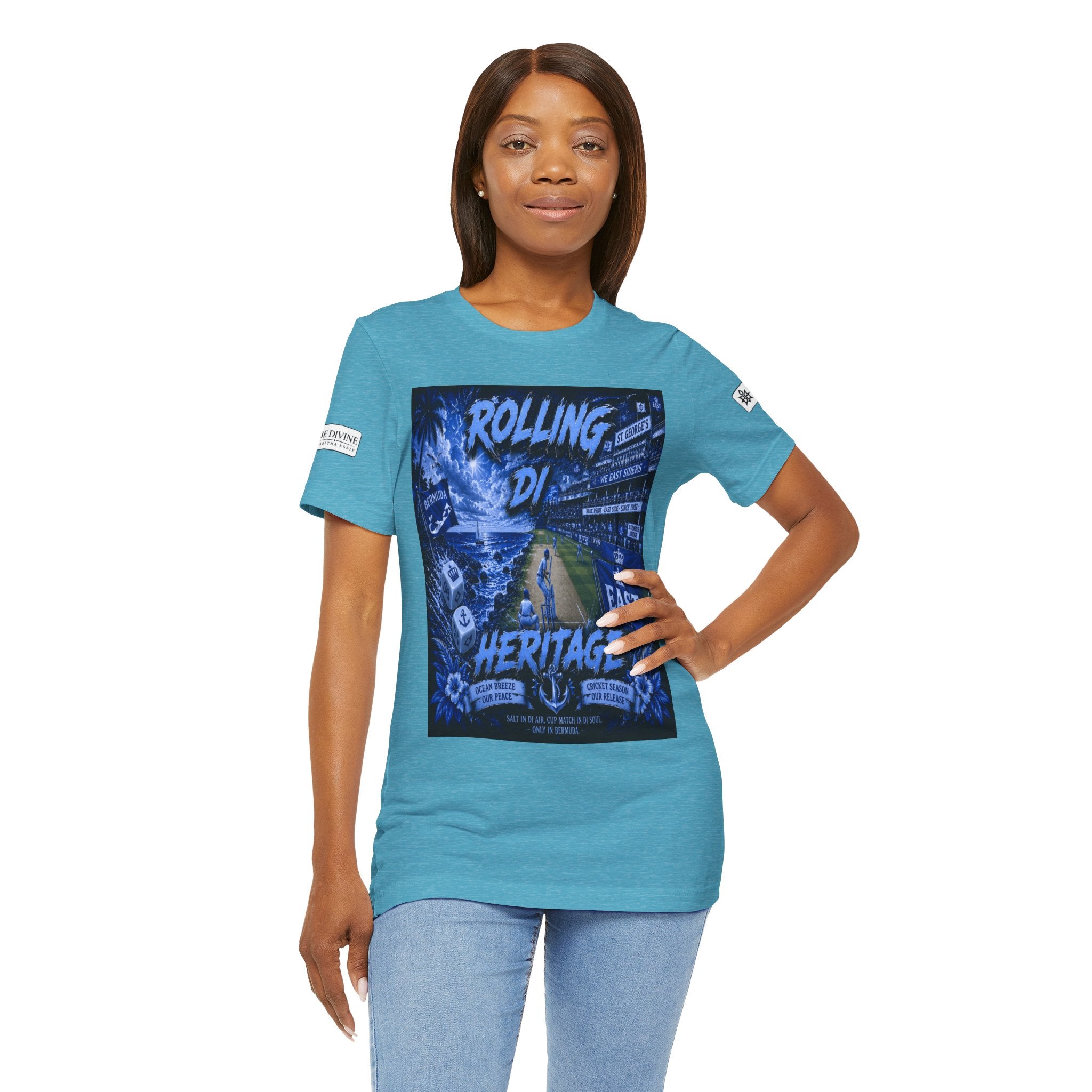 BE DIVINE™ Rolling Di Heritage – All I See Is Blue Vibes Heritage Tee